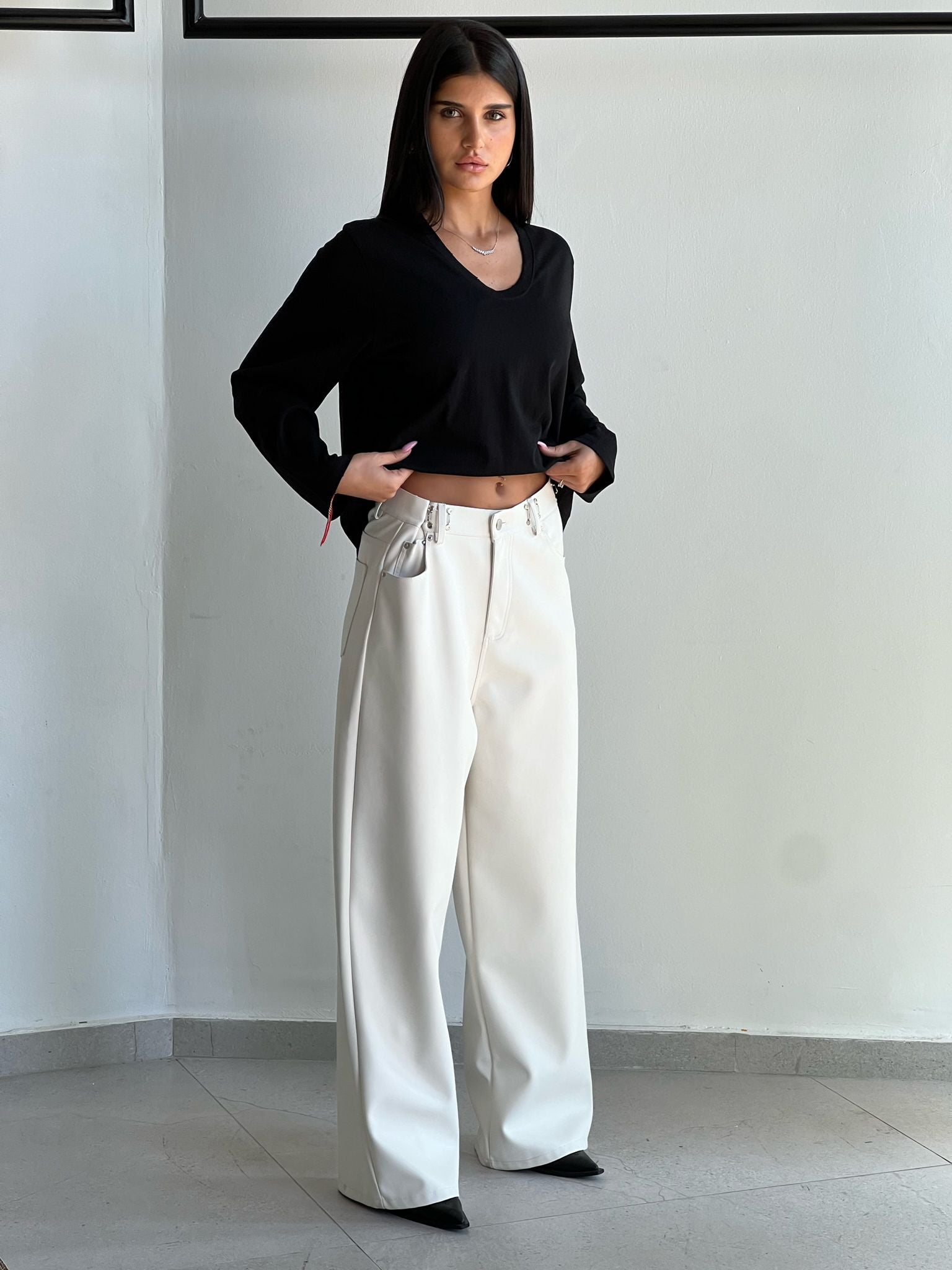 מכנס מייסון שמנת