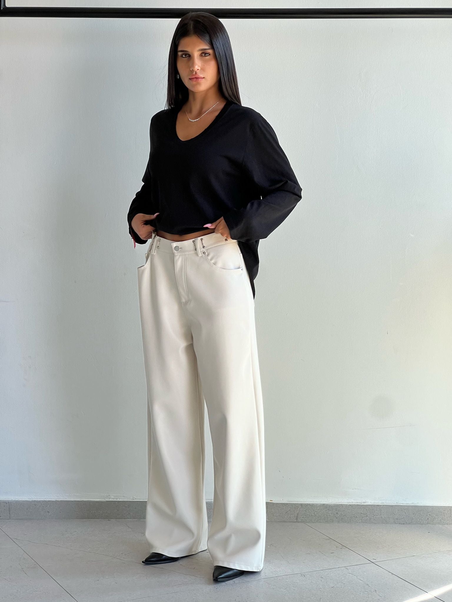 מכנס מייסון שמנת