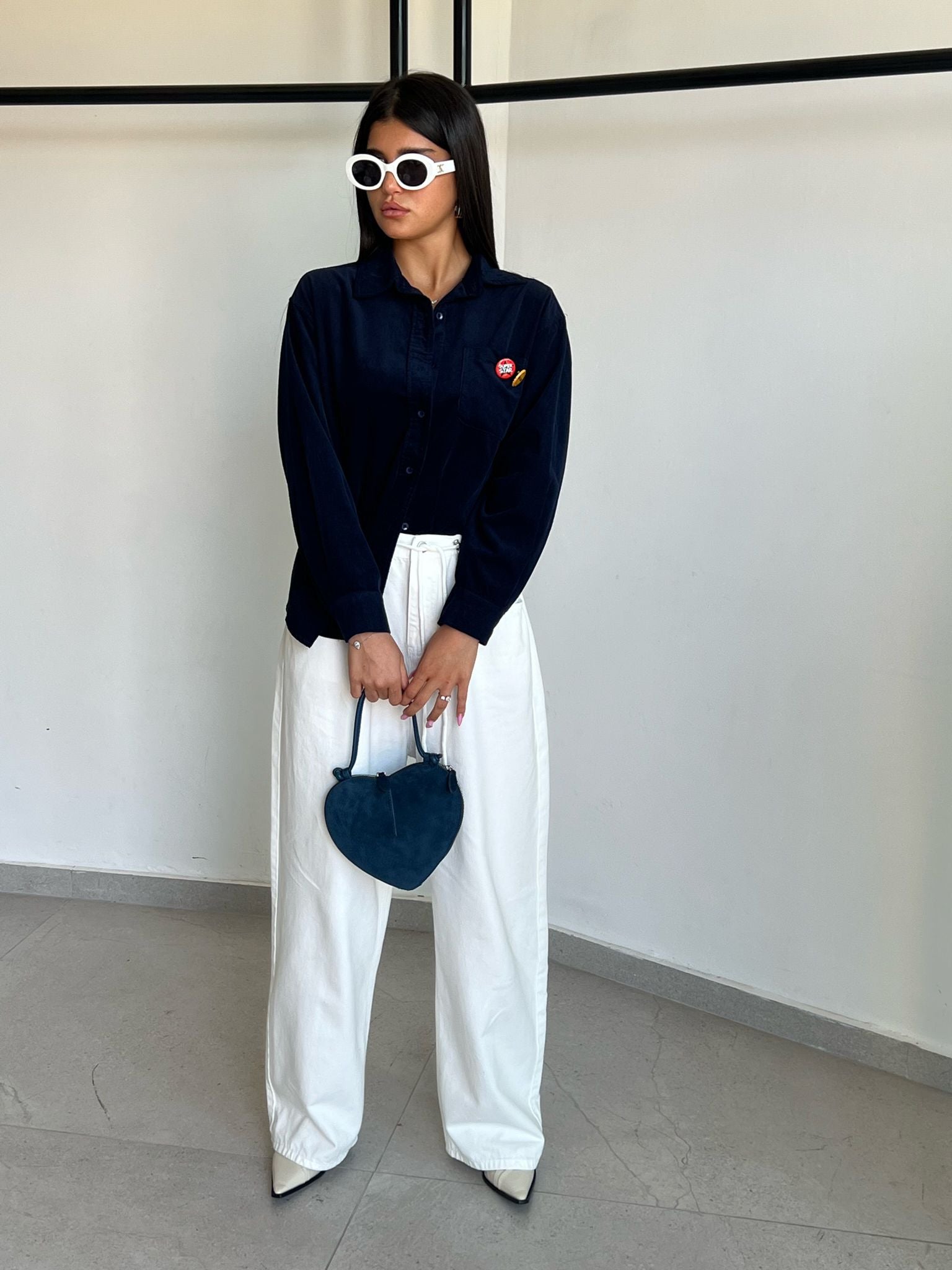 ג'ינס עומר לבן