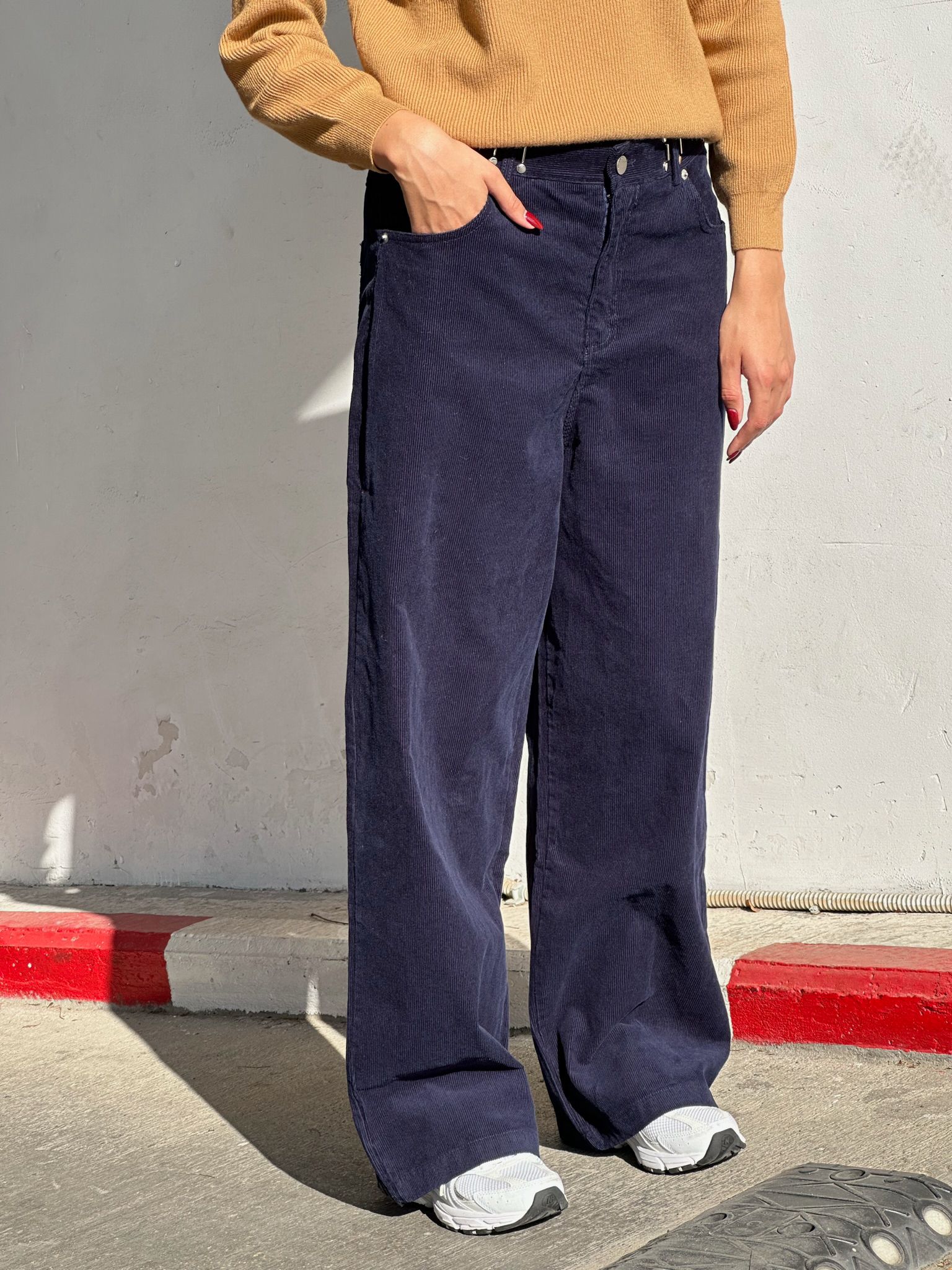 מכנס קורדרוי שביט כחול