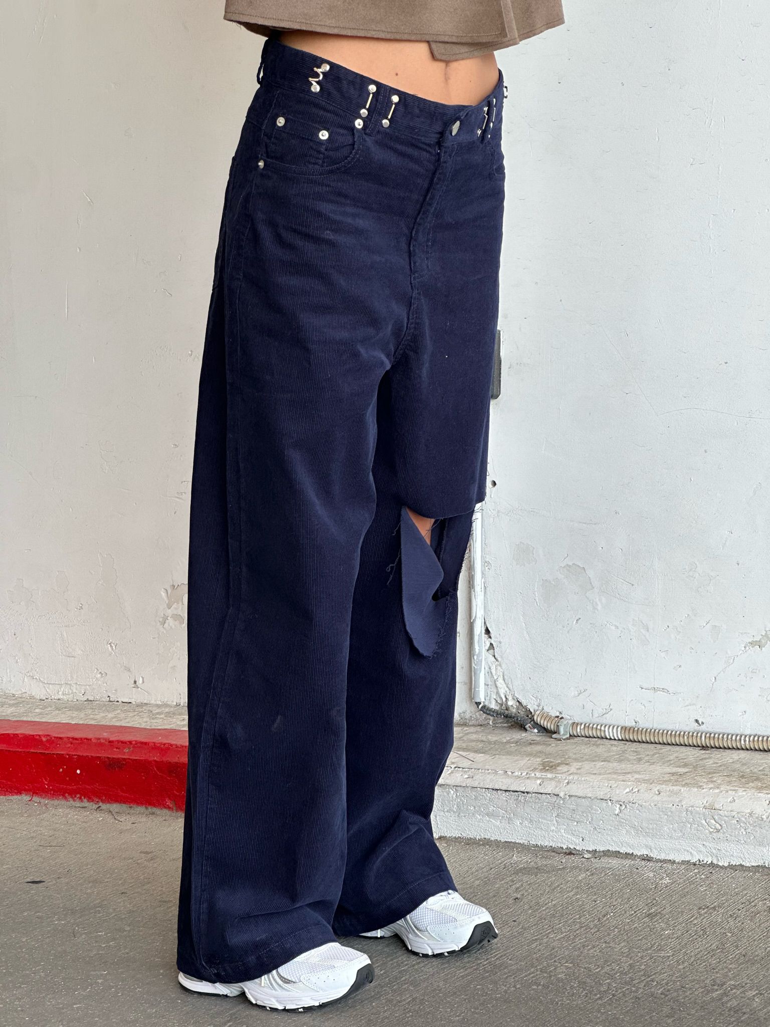 מכנס קורדרוי רז כחול