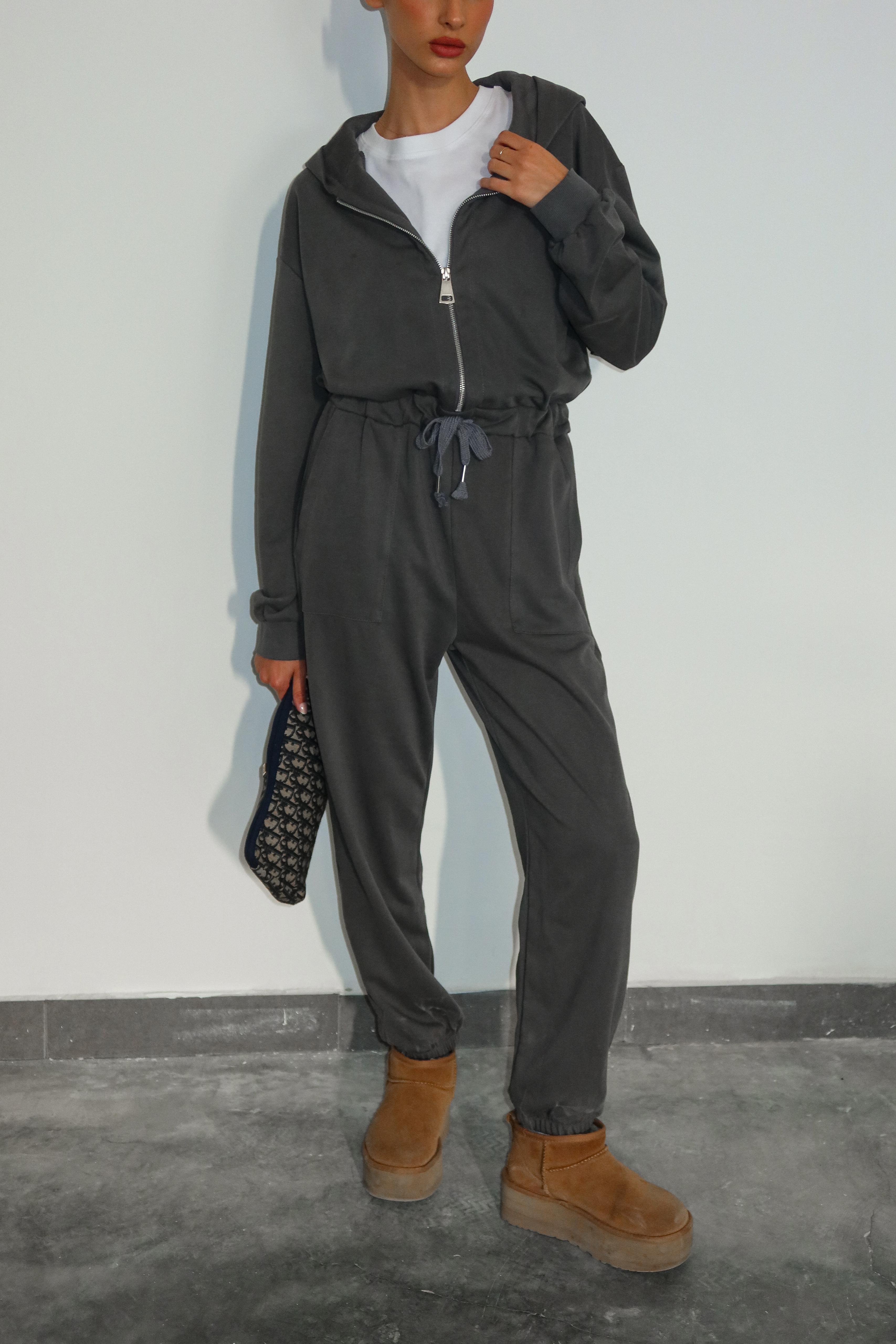 אוברול מדאה אפור