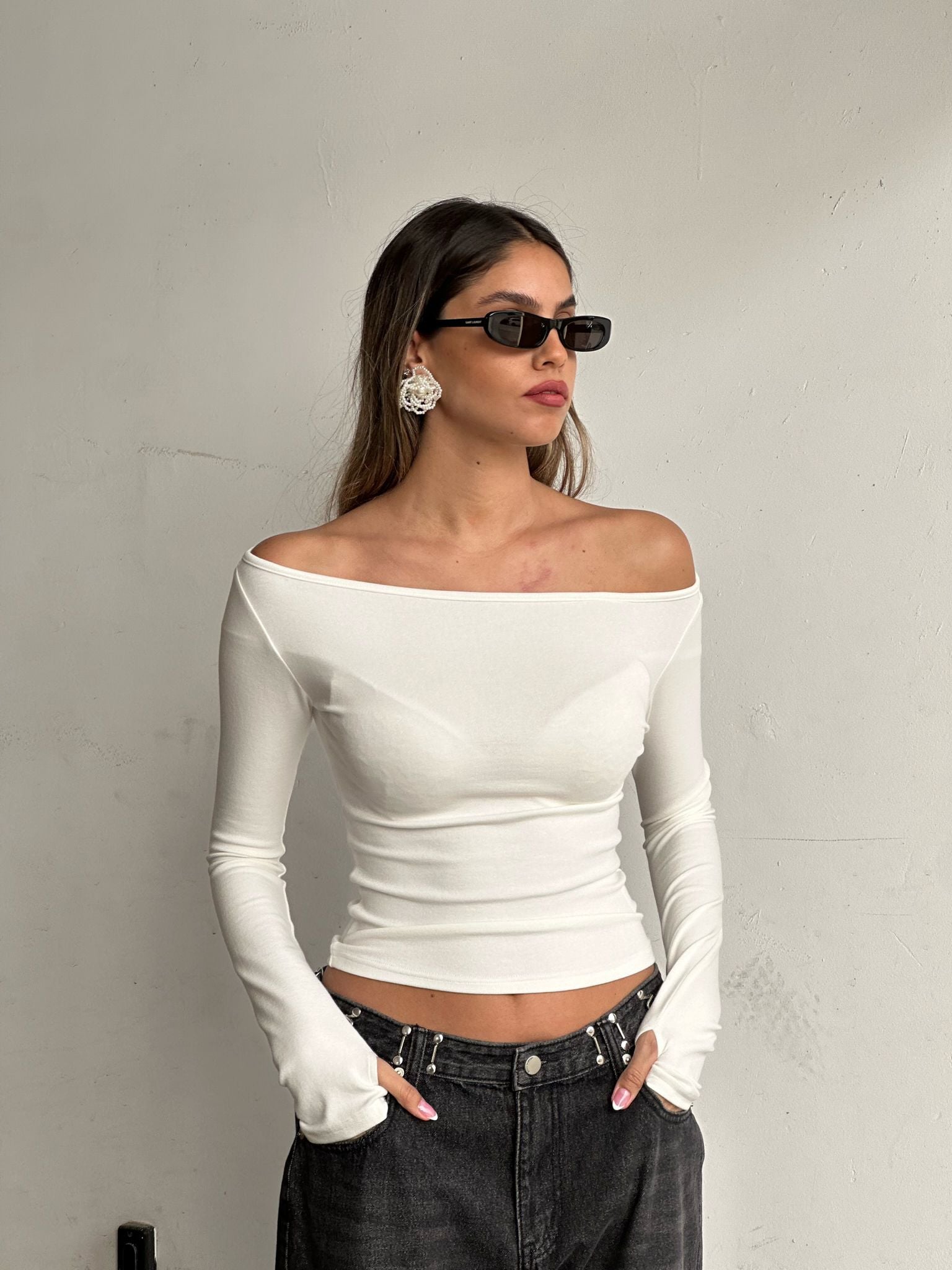 חולצת ריבל לבן