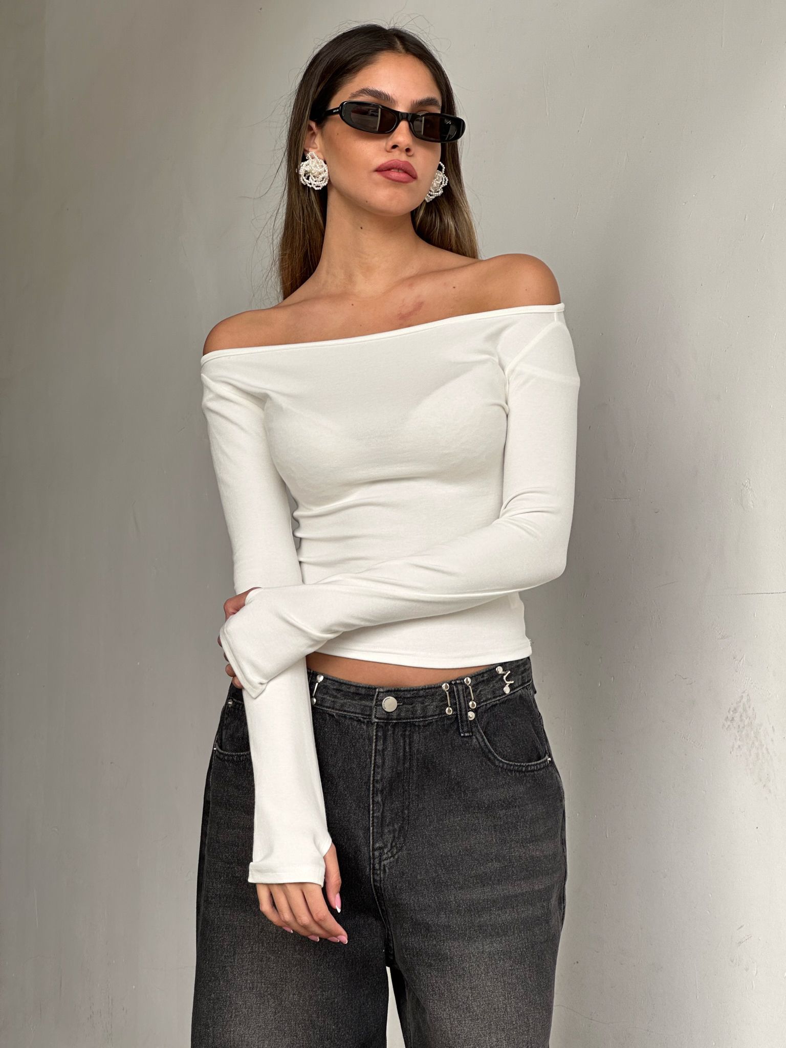 חולצת ריבל לבן