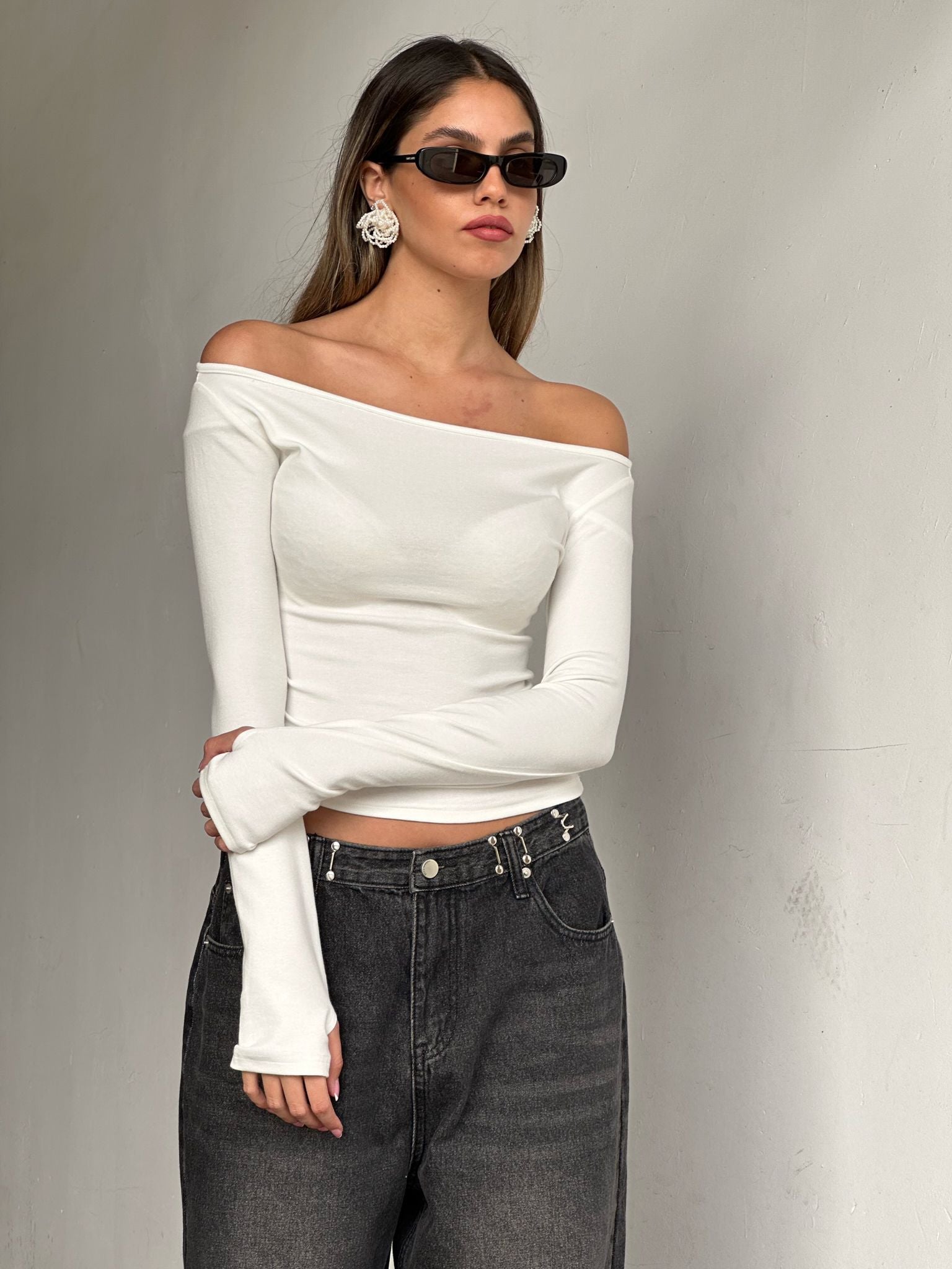 חולצת ריבל לבן