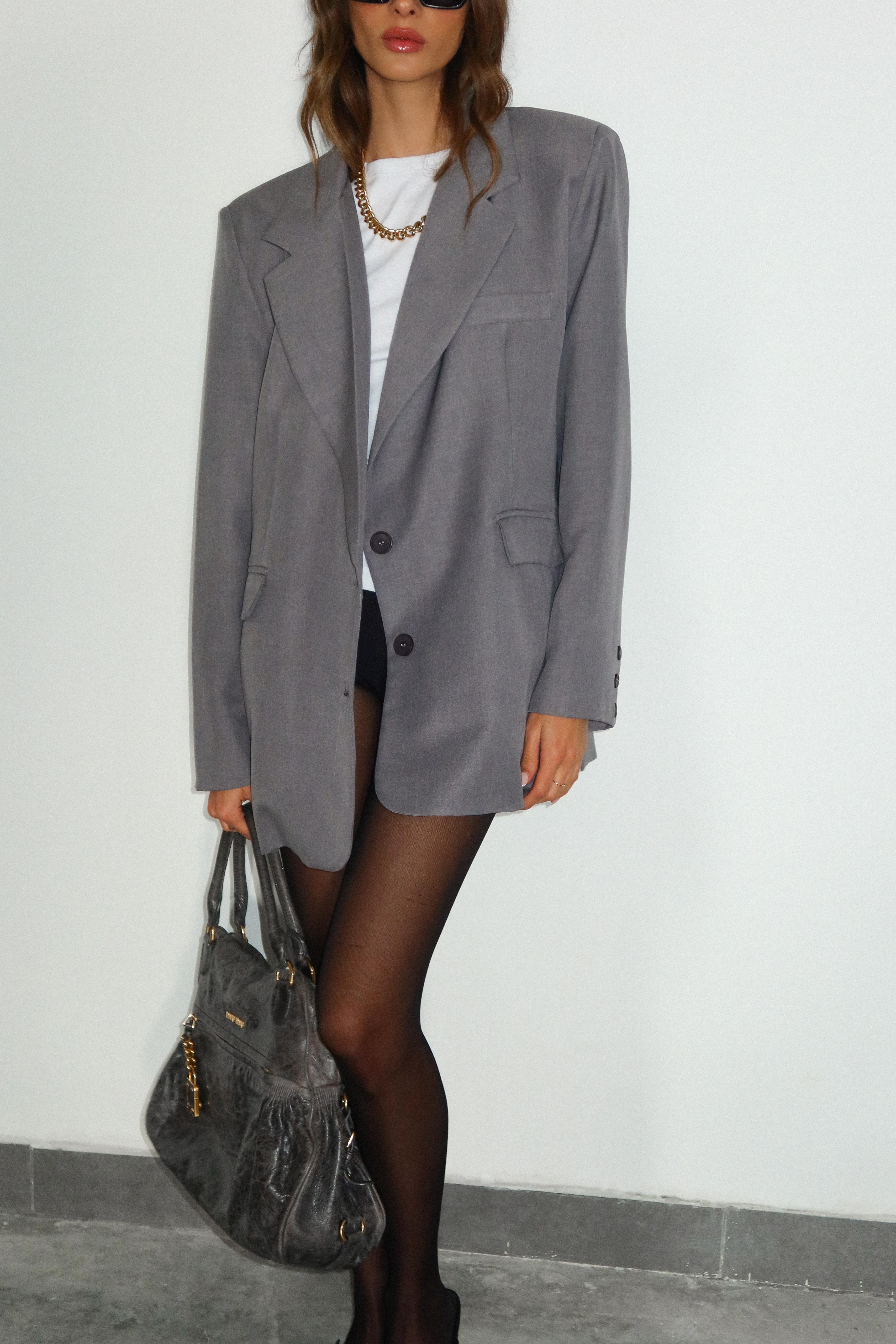 ג'קט מילה אפור