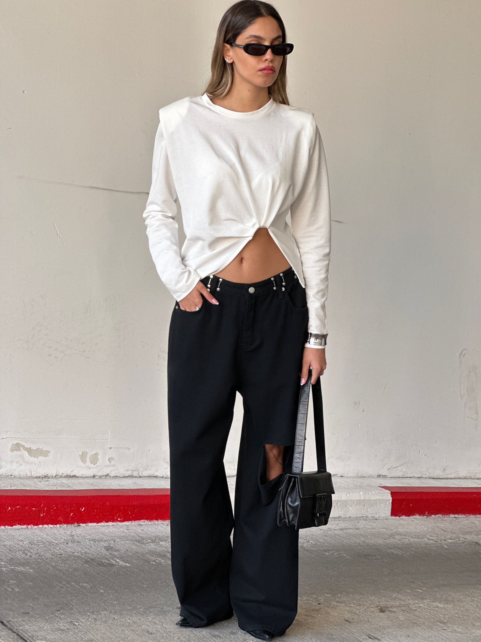 מכנס ליהי שחור פחם