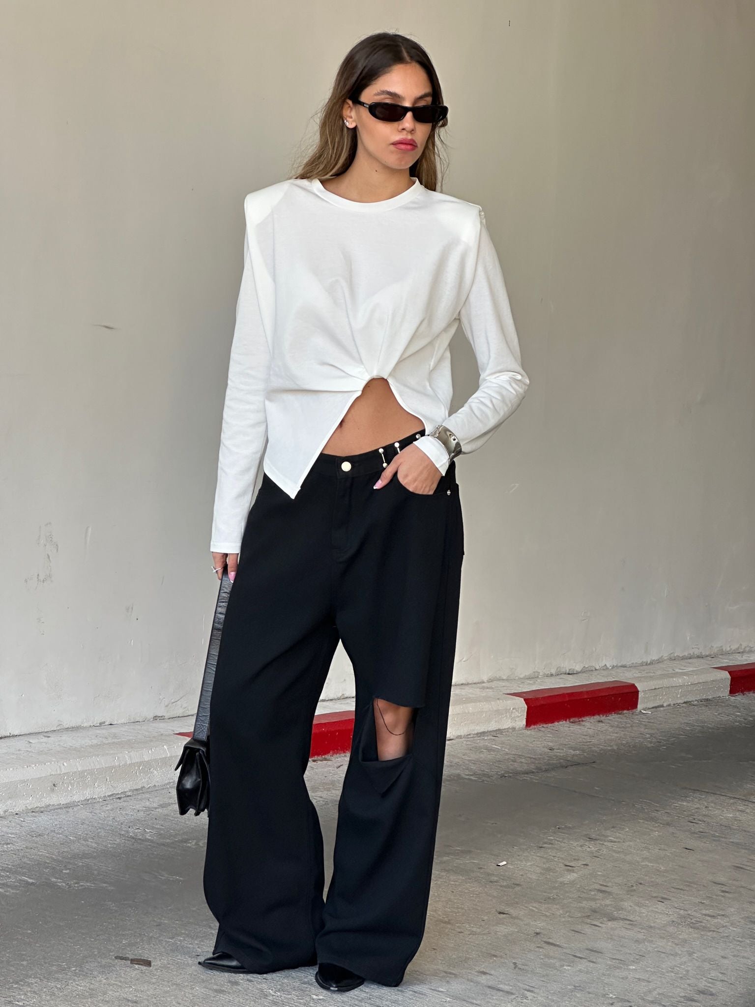 מכנס ליהי שחור פחם