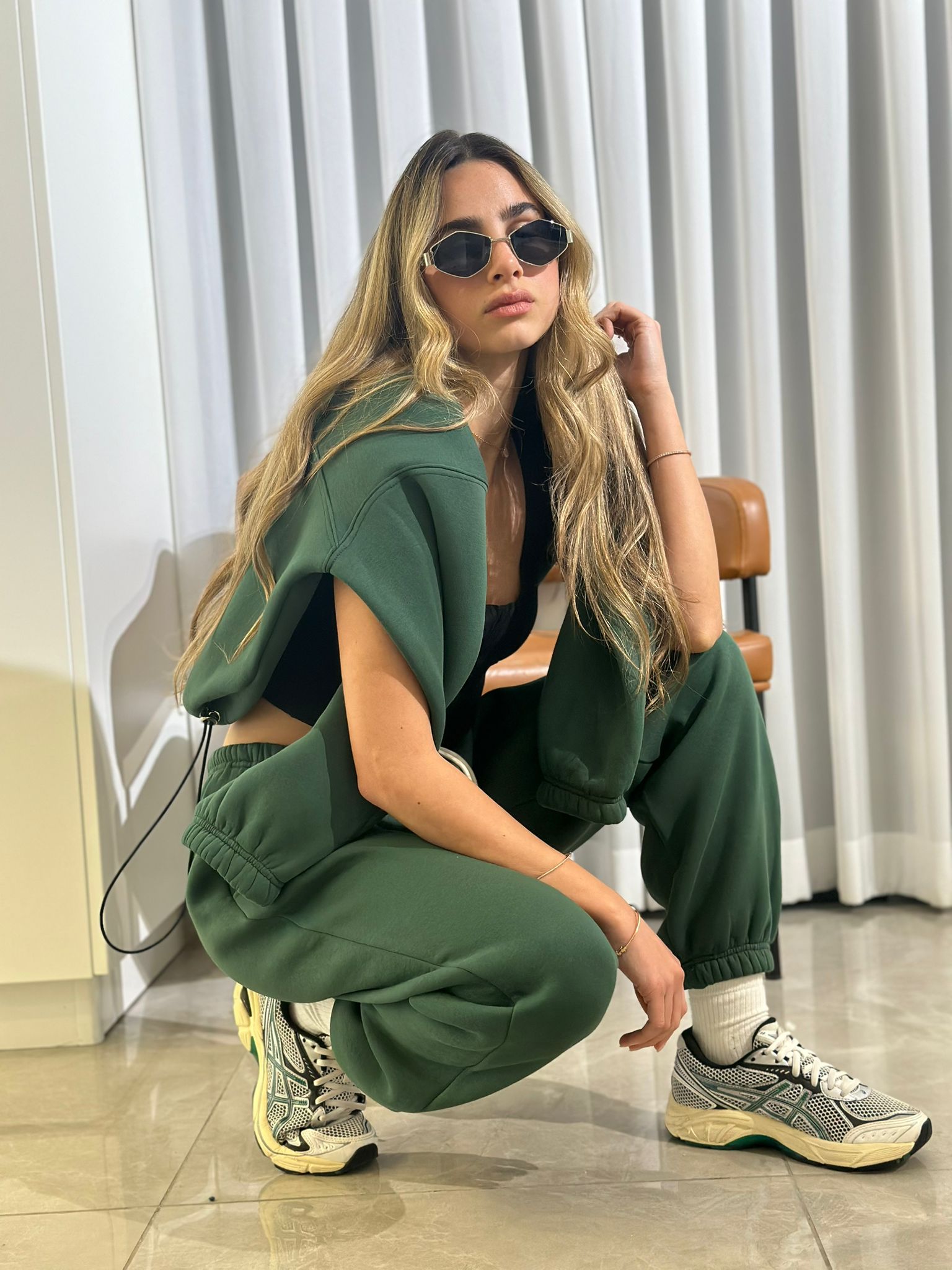 חליפת אבלין ירוק