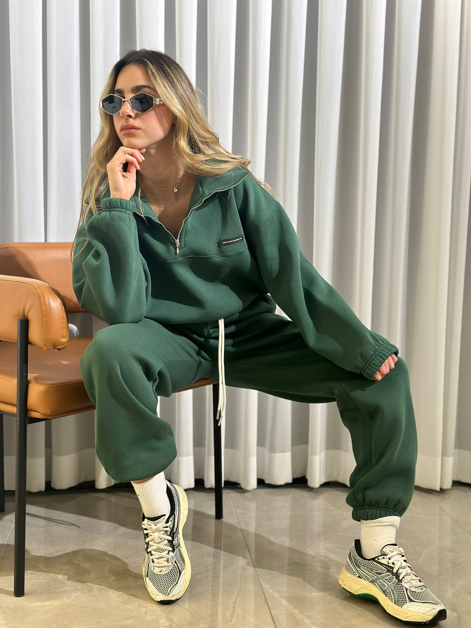 חליפת אבלין ירוק