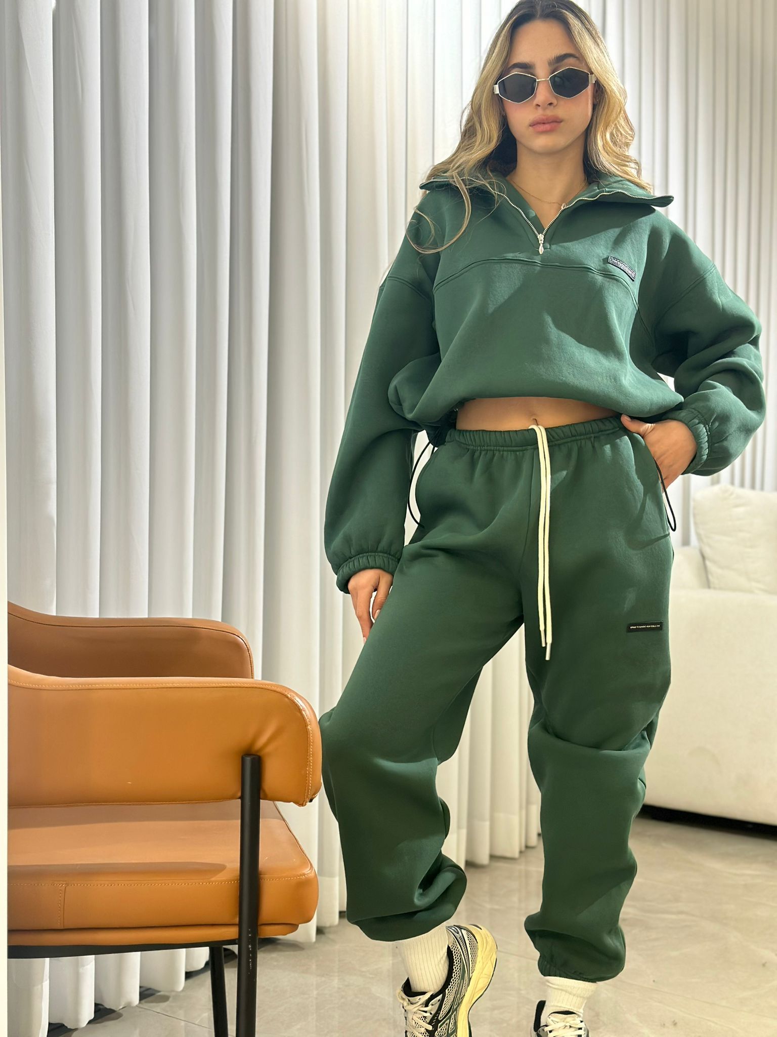 חליפת אבלין ירוק