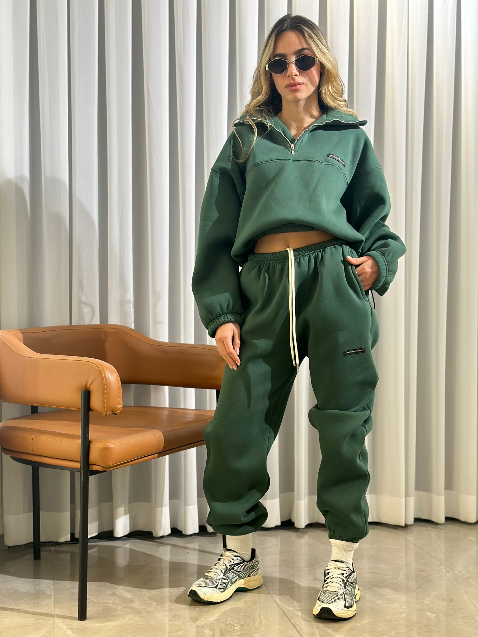 חליפת אבלין ירוק