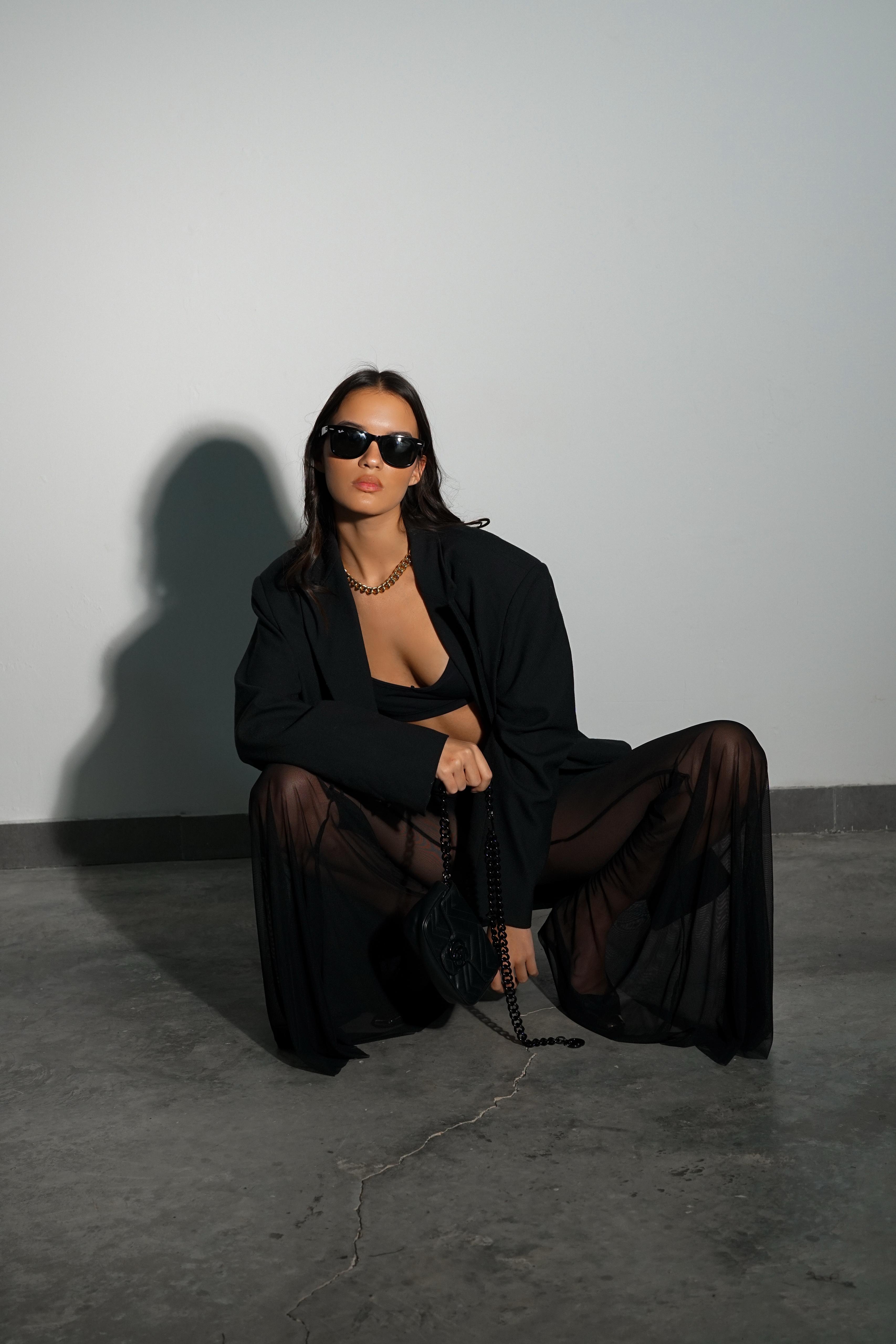 מכנס רזיל שחור