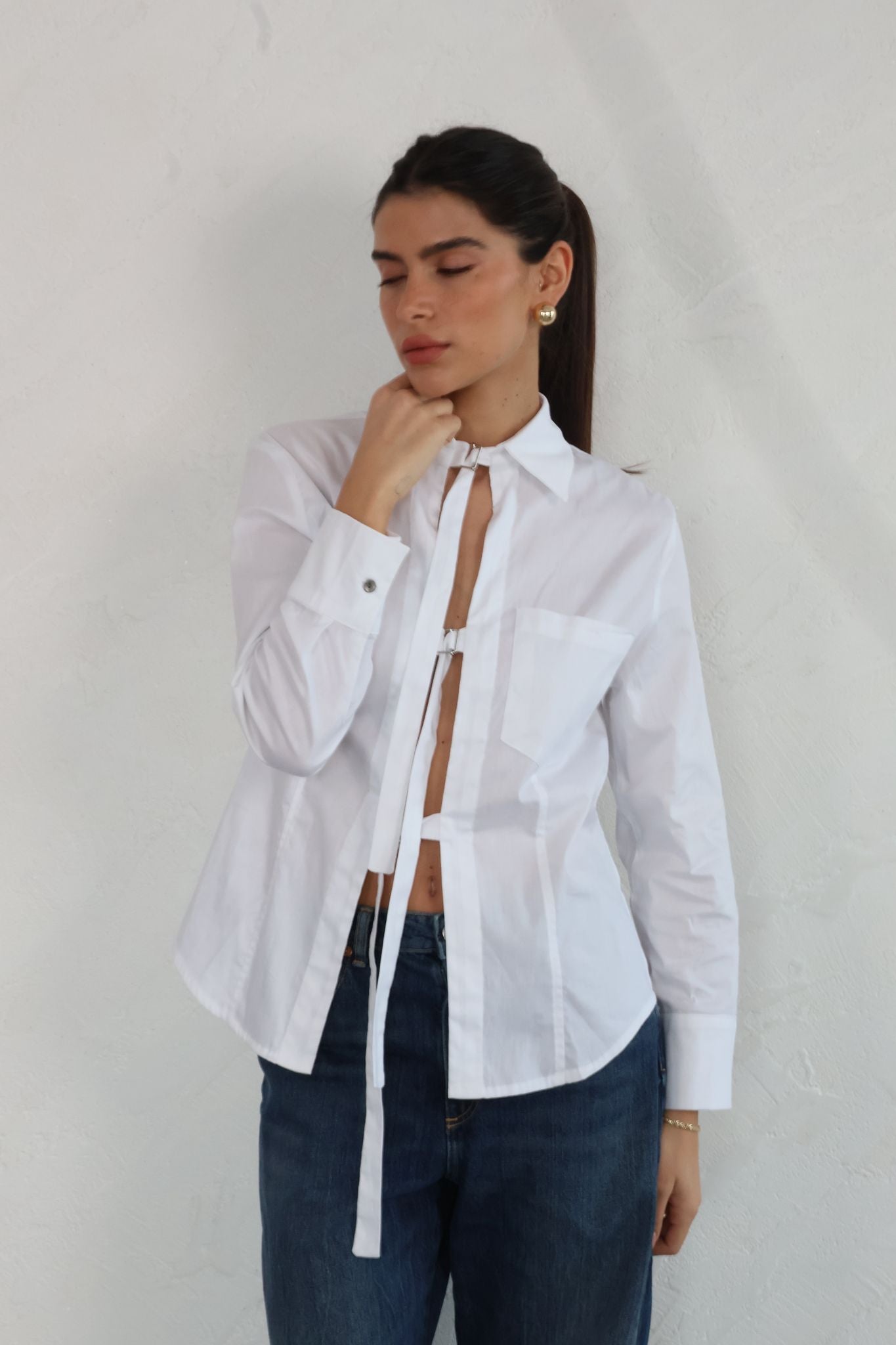 חולצת זואי לבן