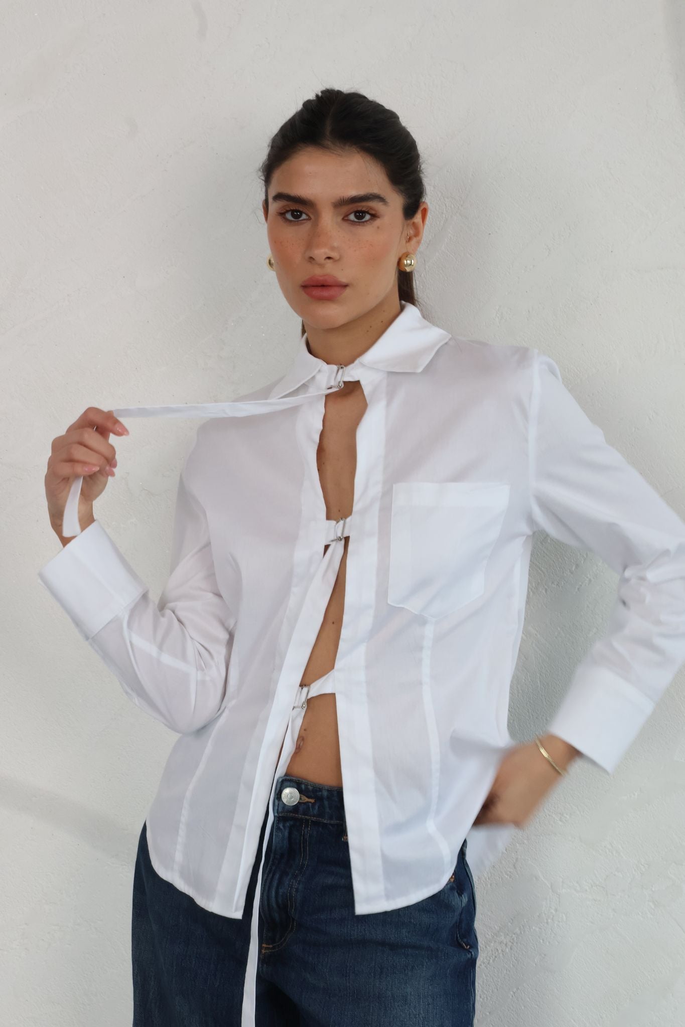 חולצת זואי לבן