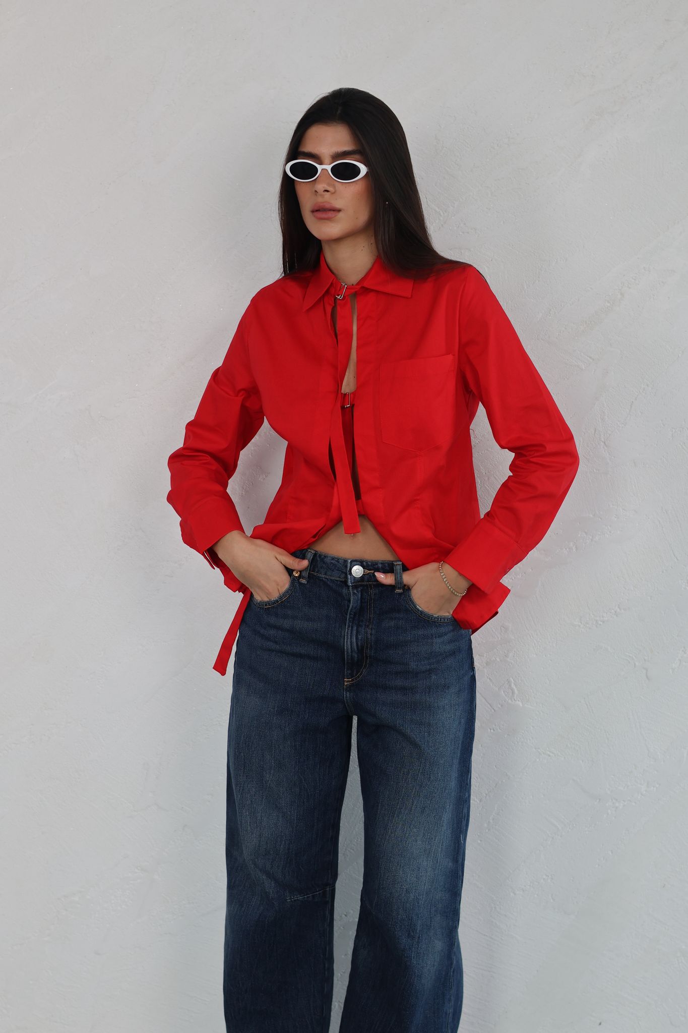 חולצת זואי אדום