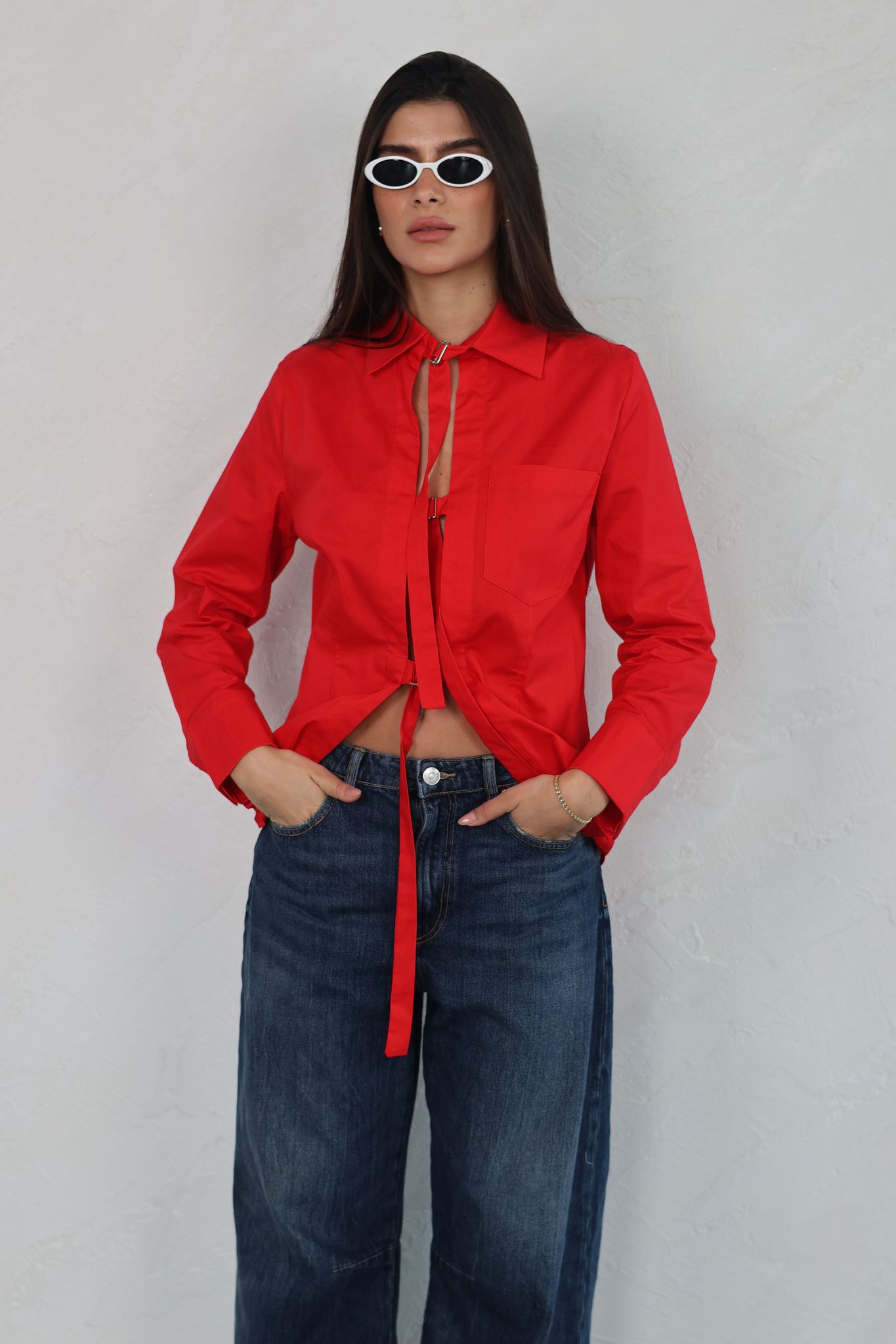 חולצת זואי אדום