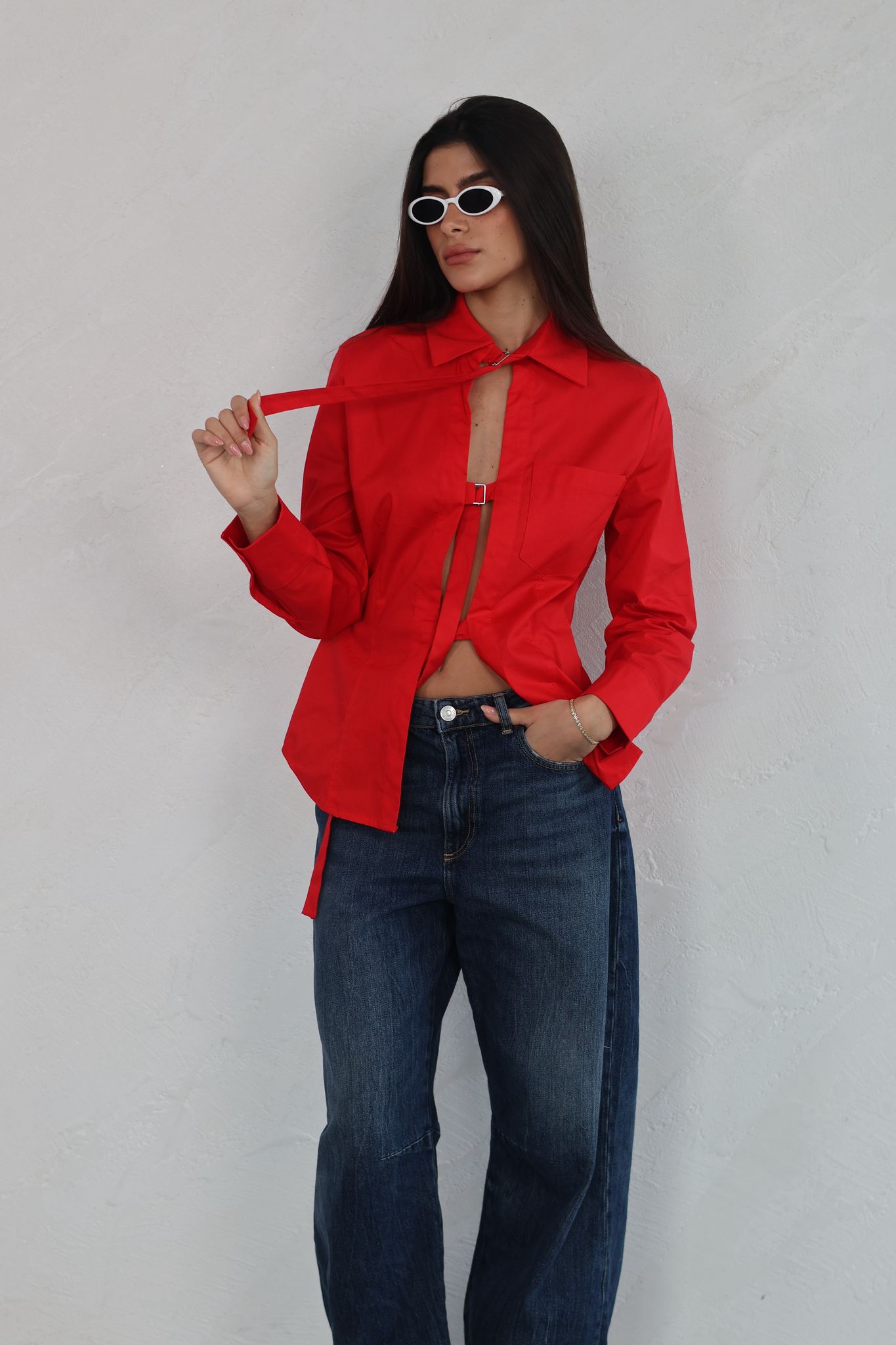 חולצת זואי אדום