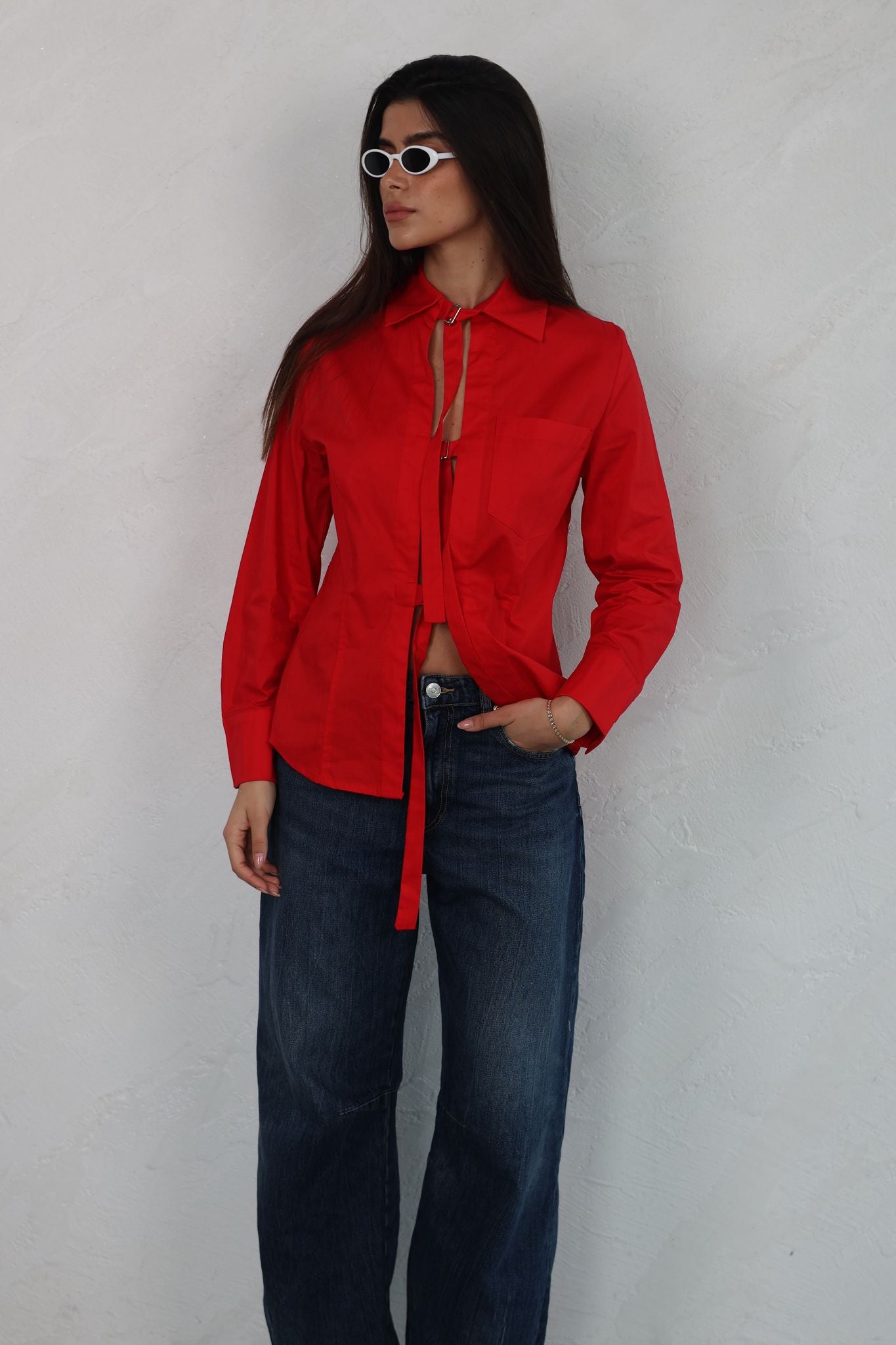 חולצת זואי אדום