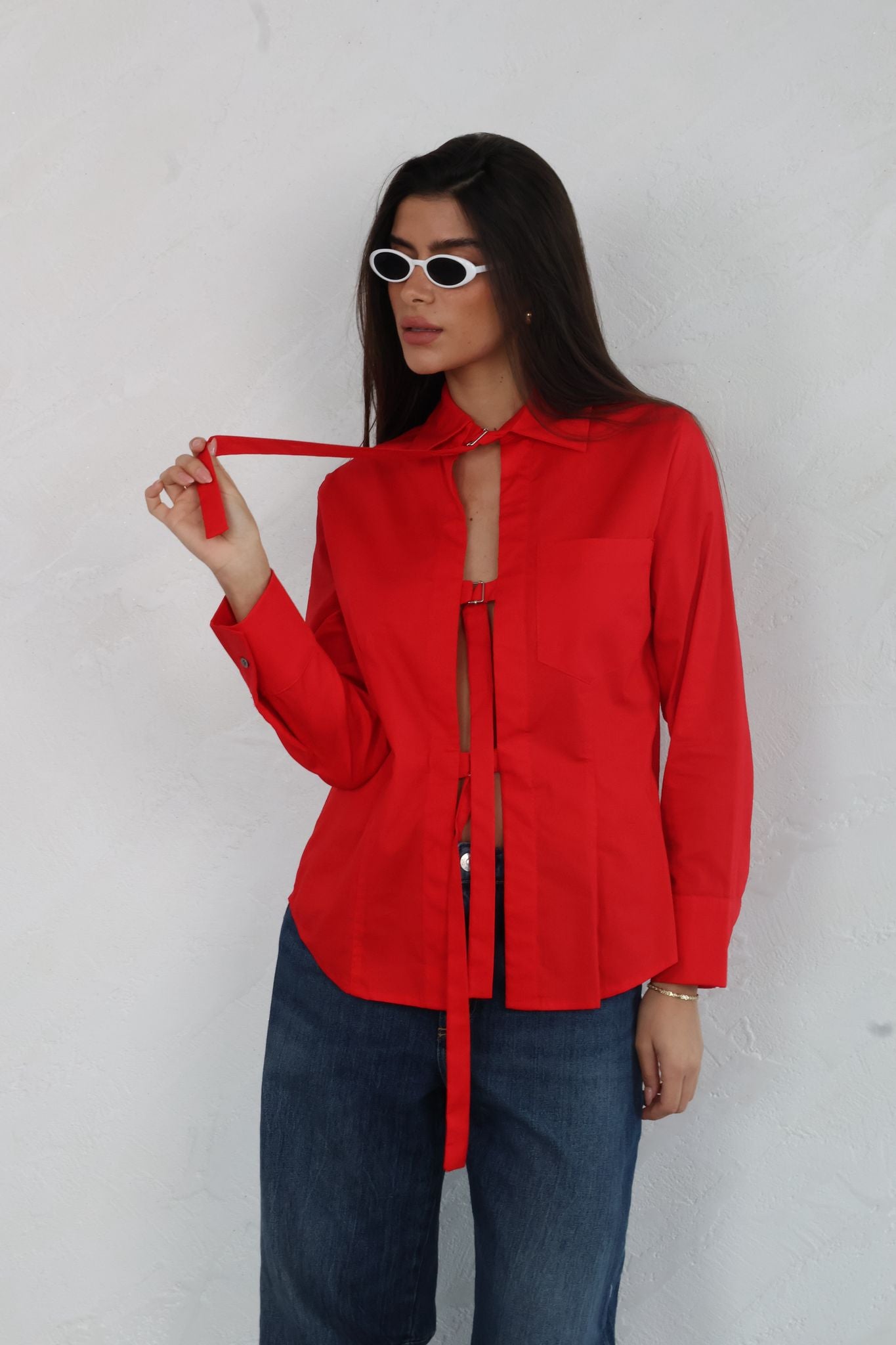 חולצת זואי אדום