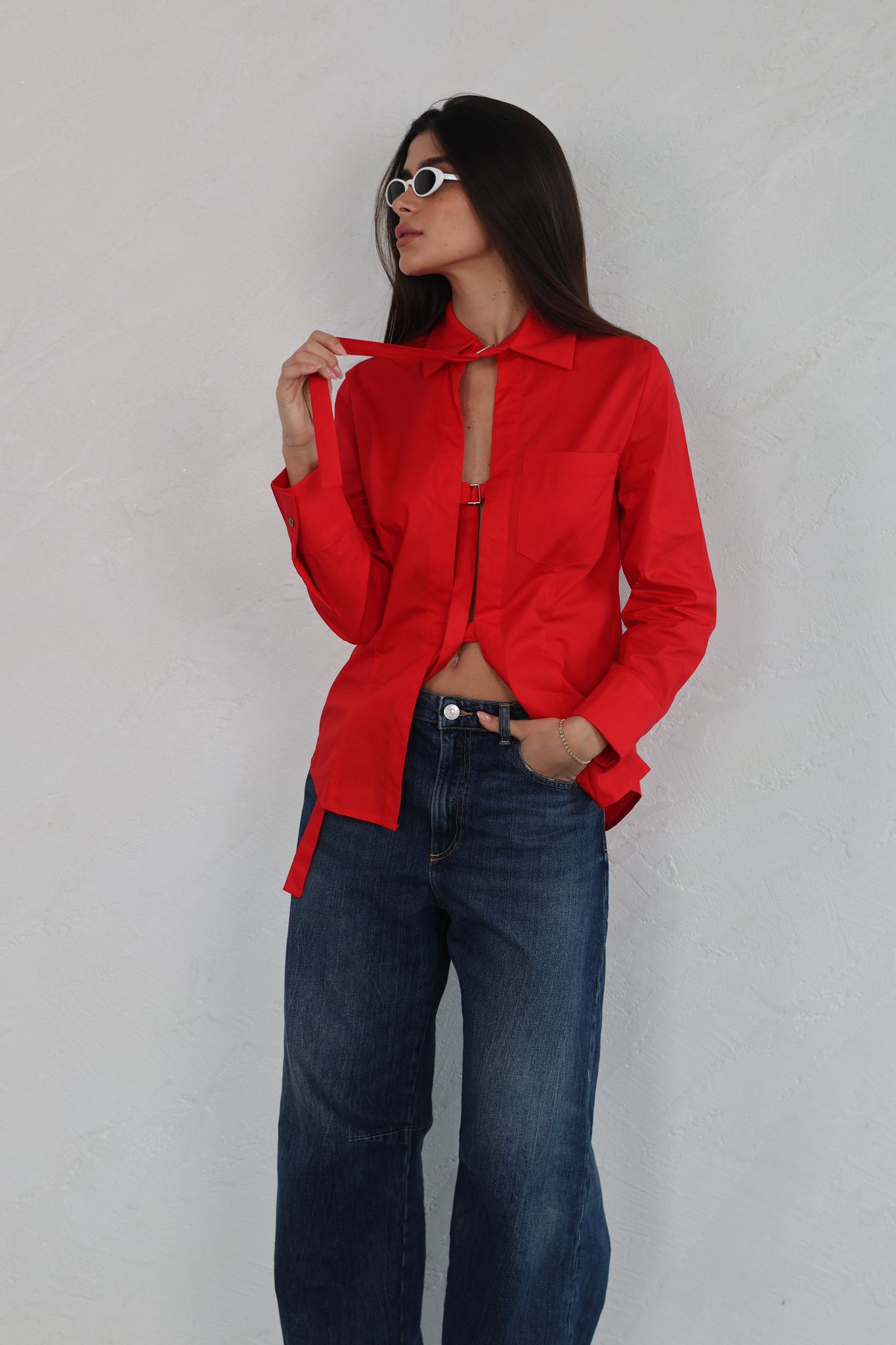 חולצת זואי אדום