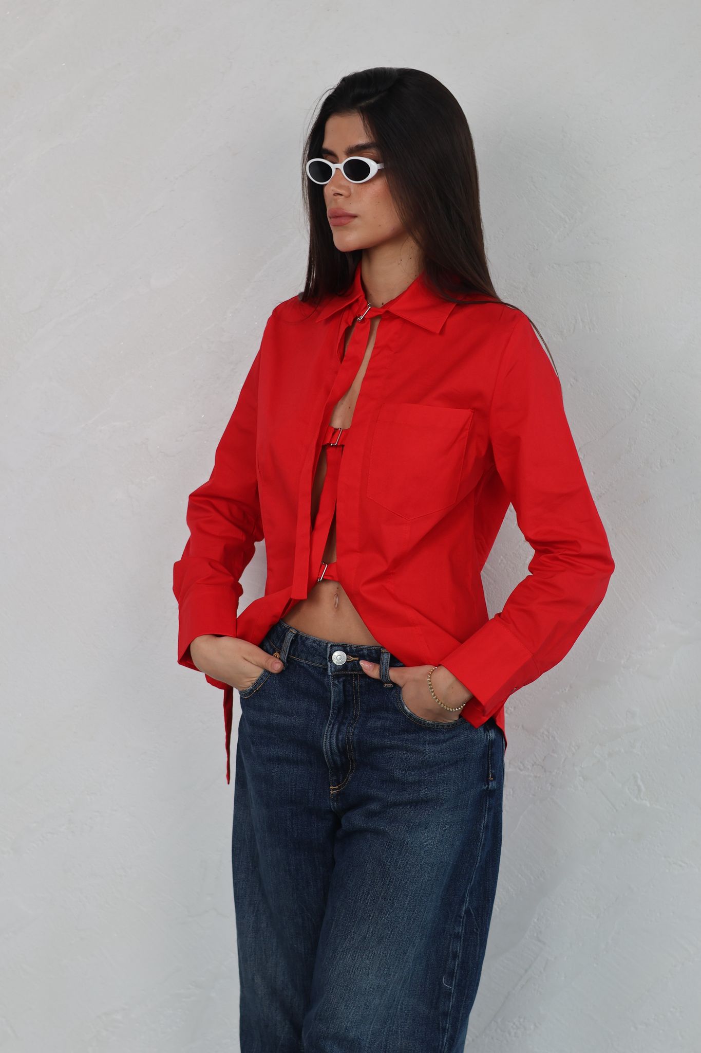 חולצת זואי אדום