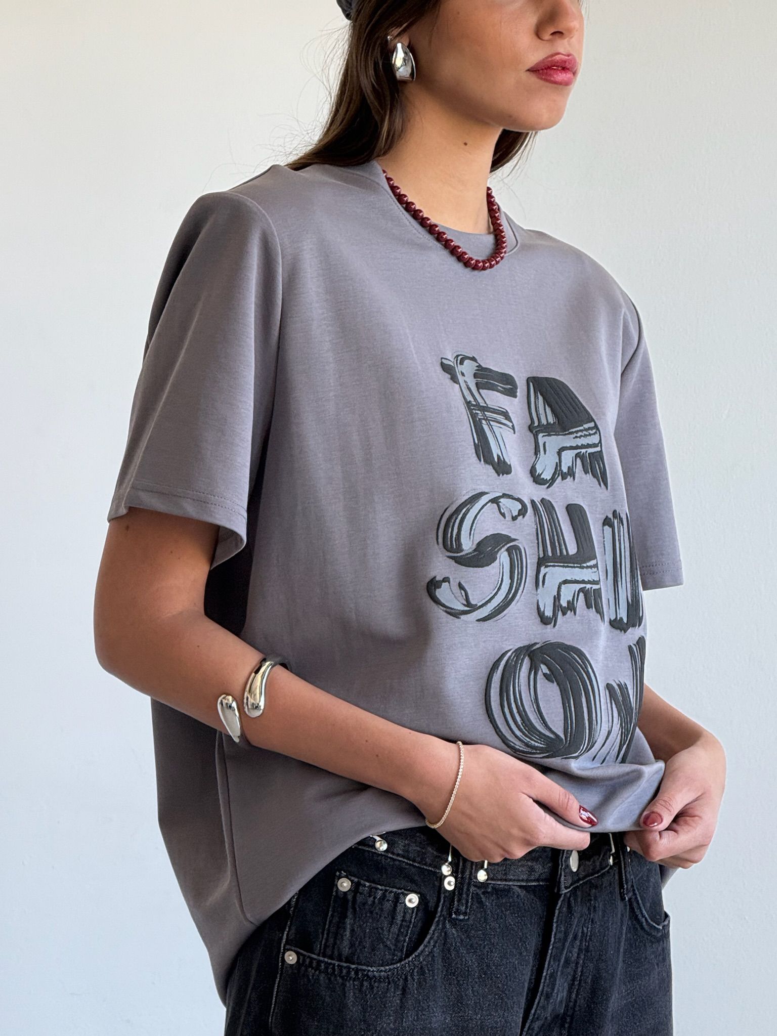 חולצת אדל אפור