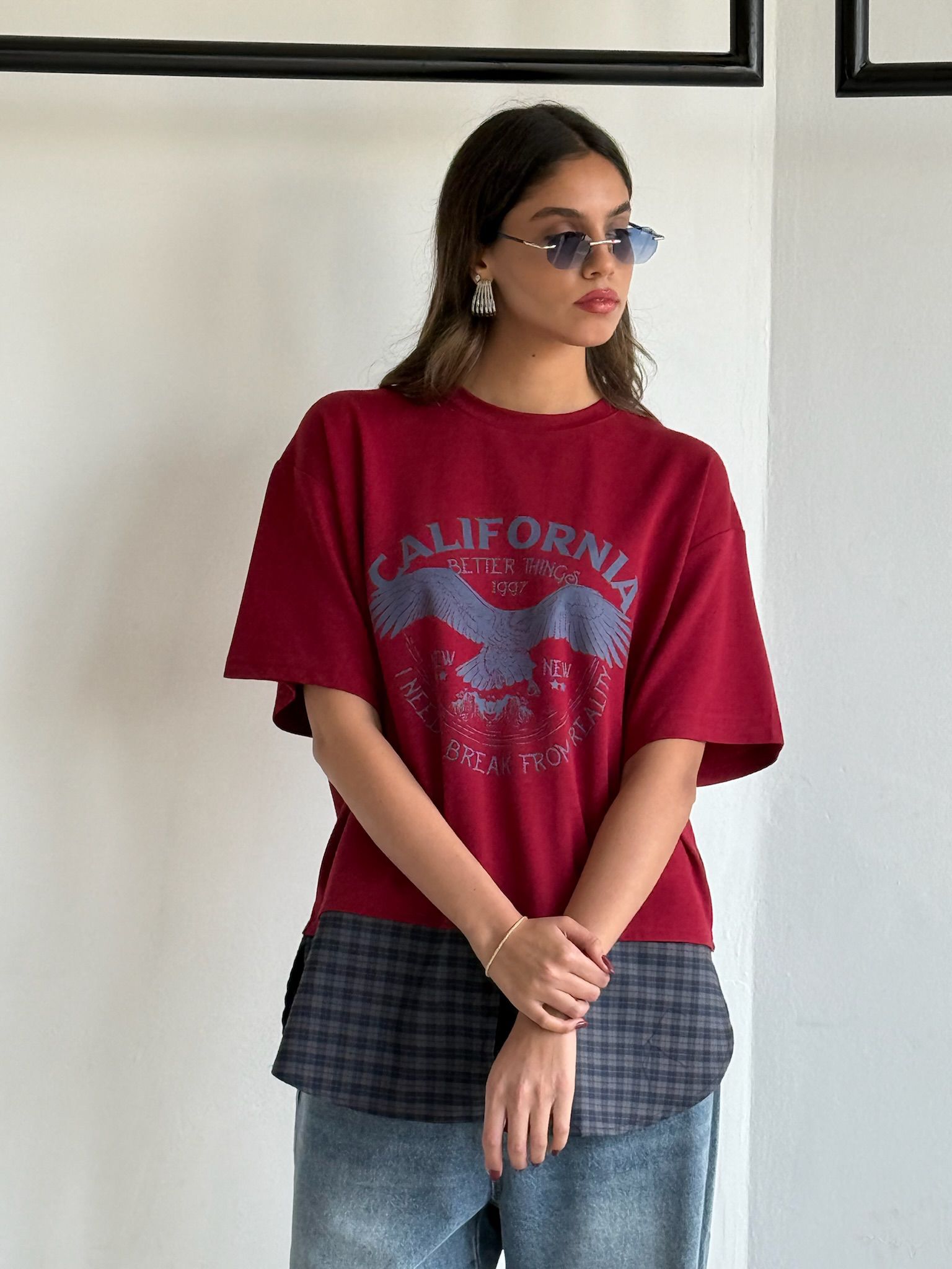 חולצת ליאה בורדו