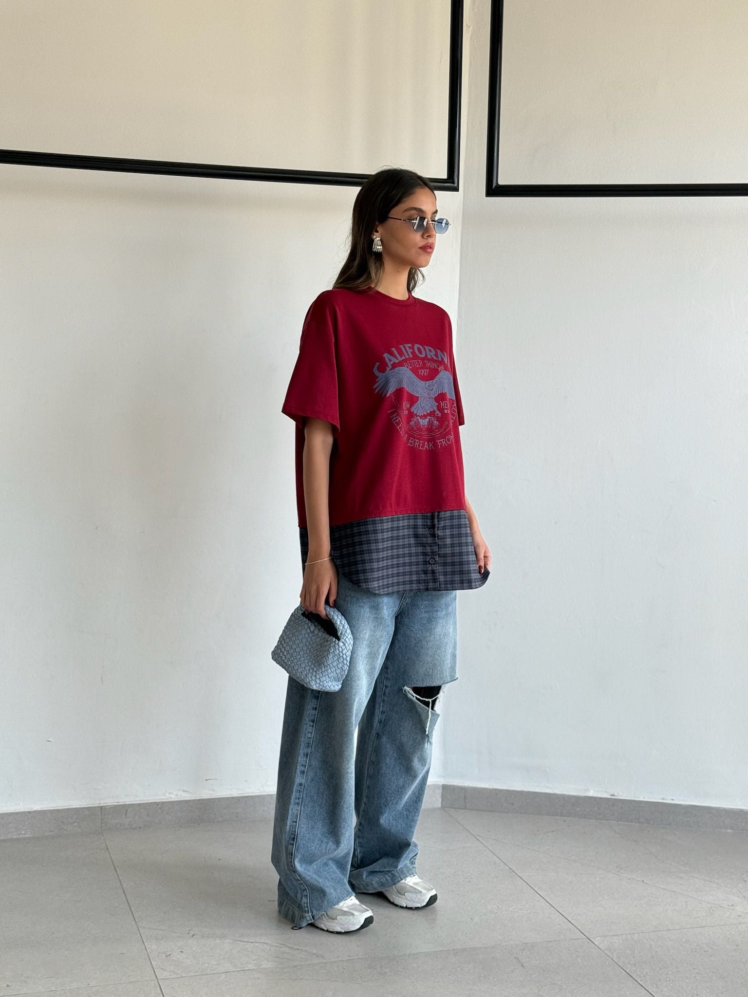 חולצת ליאה בורדו