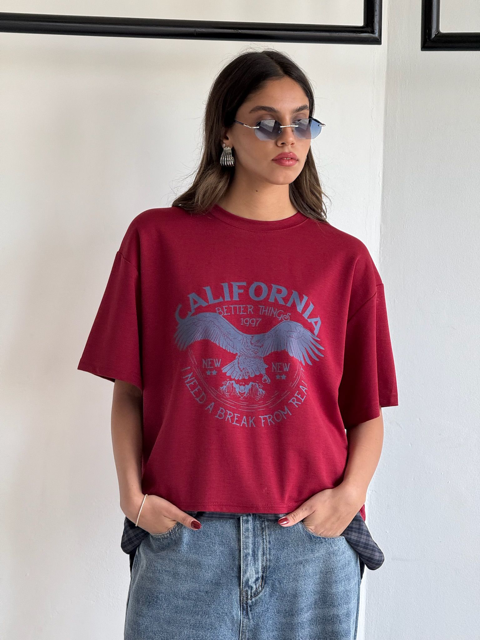 חולצת ליאה בורדו