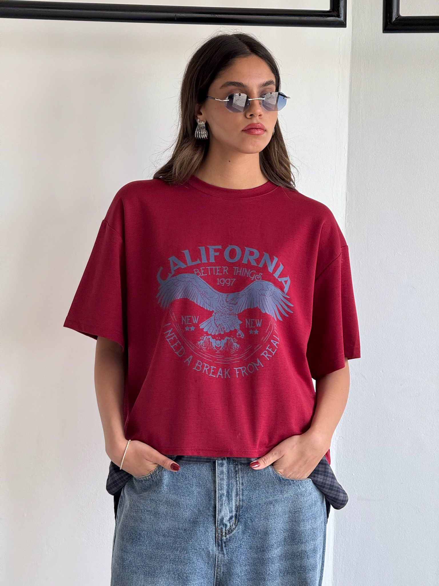 חולצת ליאה בורדו