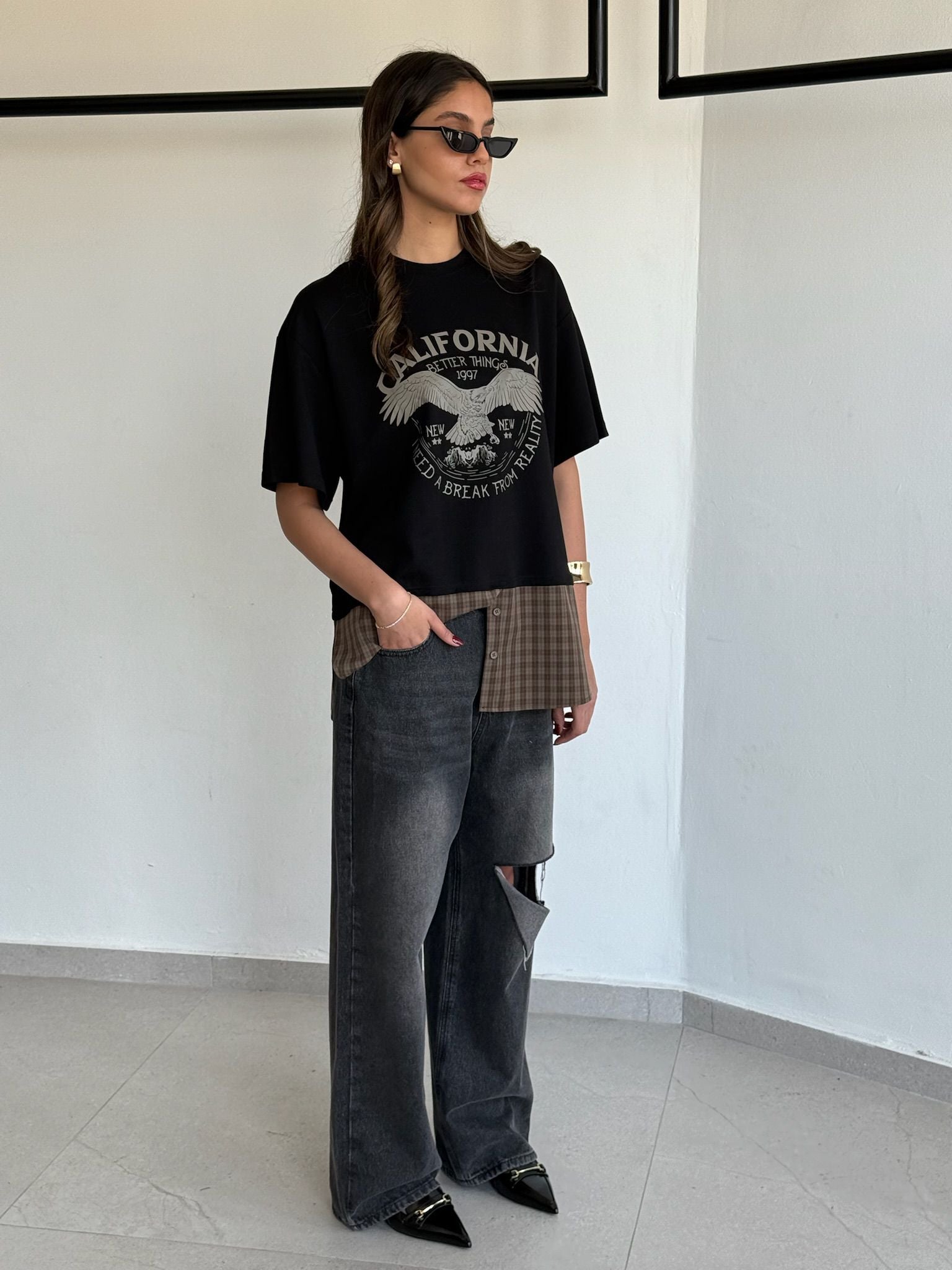 חולצת ליאה שחור