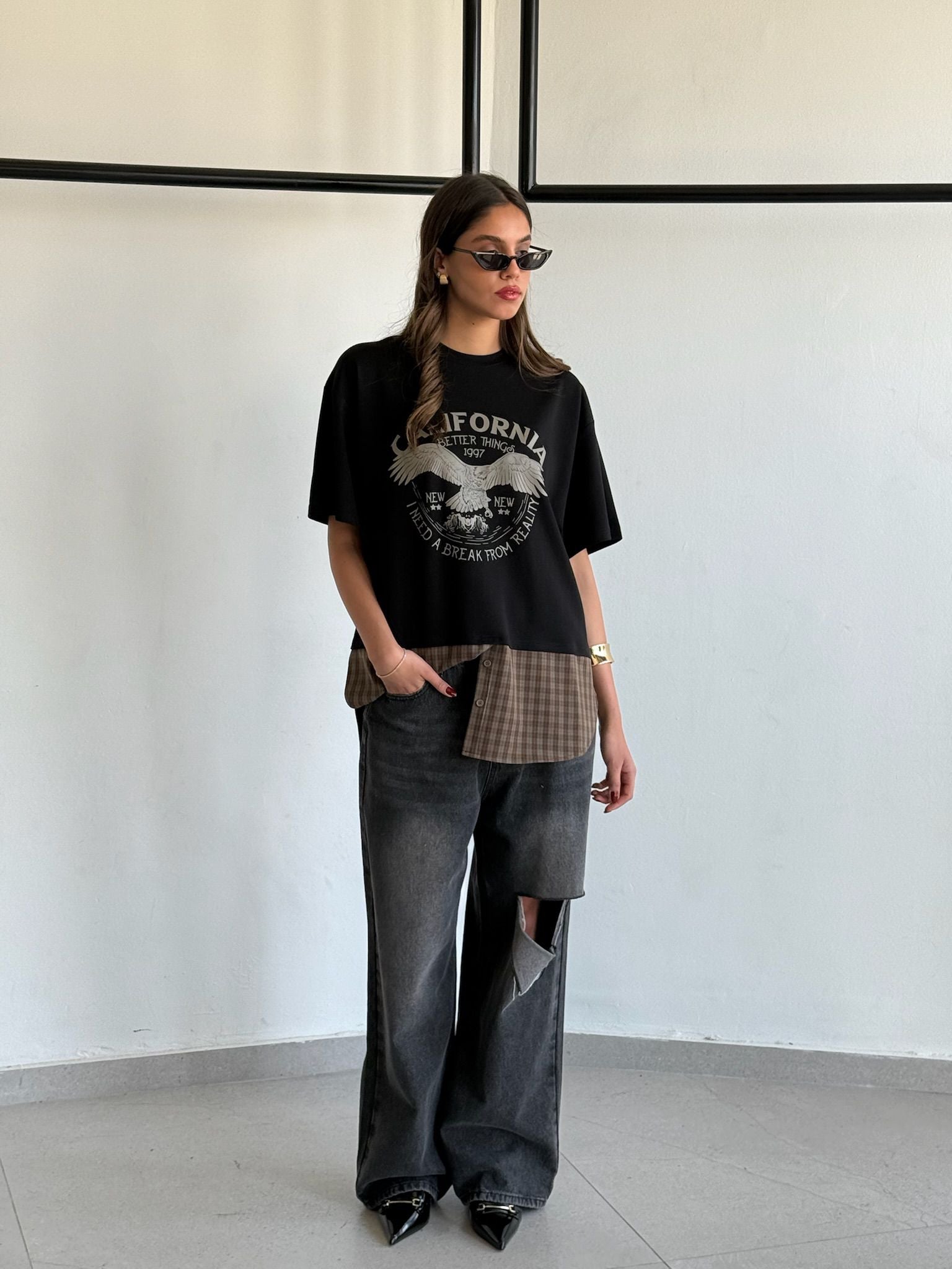 חולצת ליאה שחור