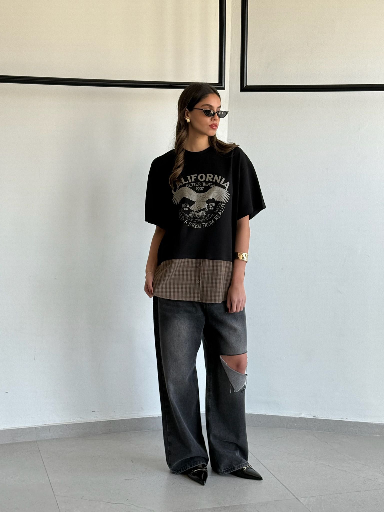 חולצת ליאה שחור