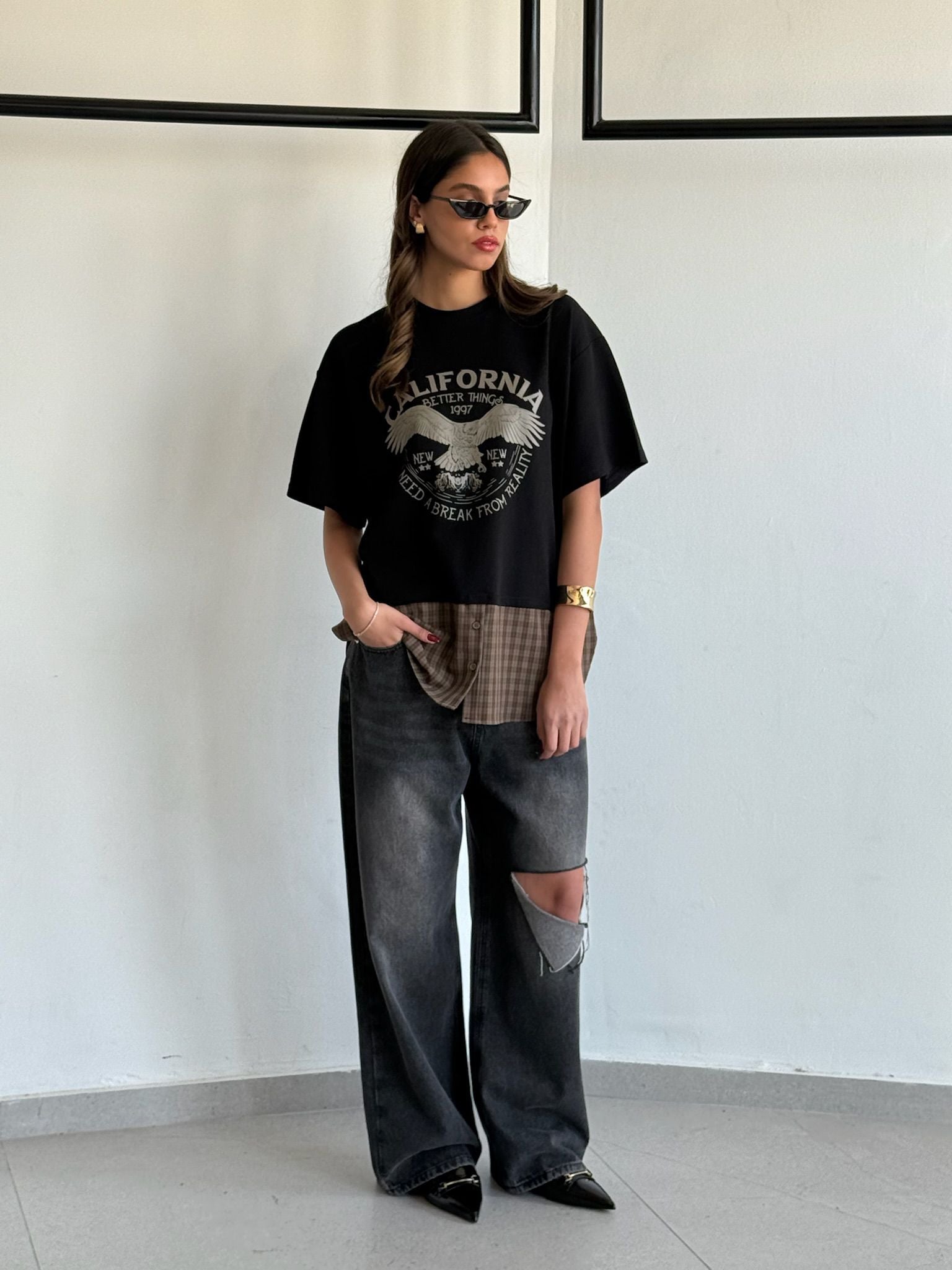 חולצת ליאה שחור