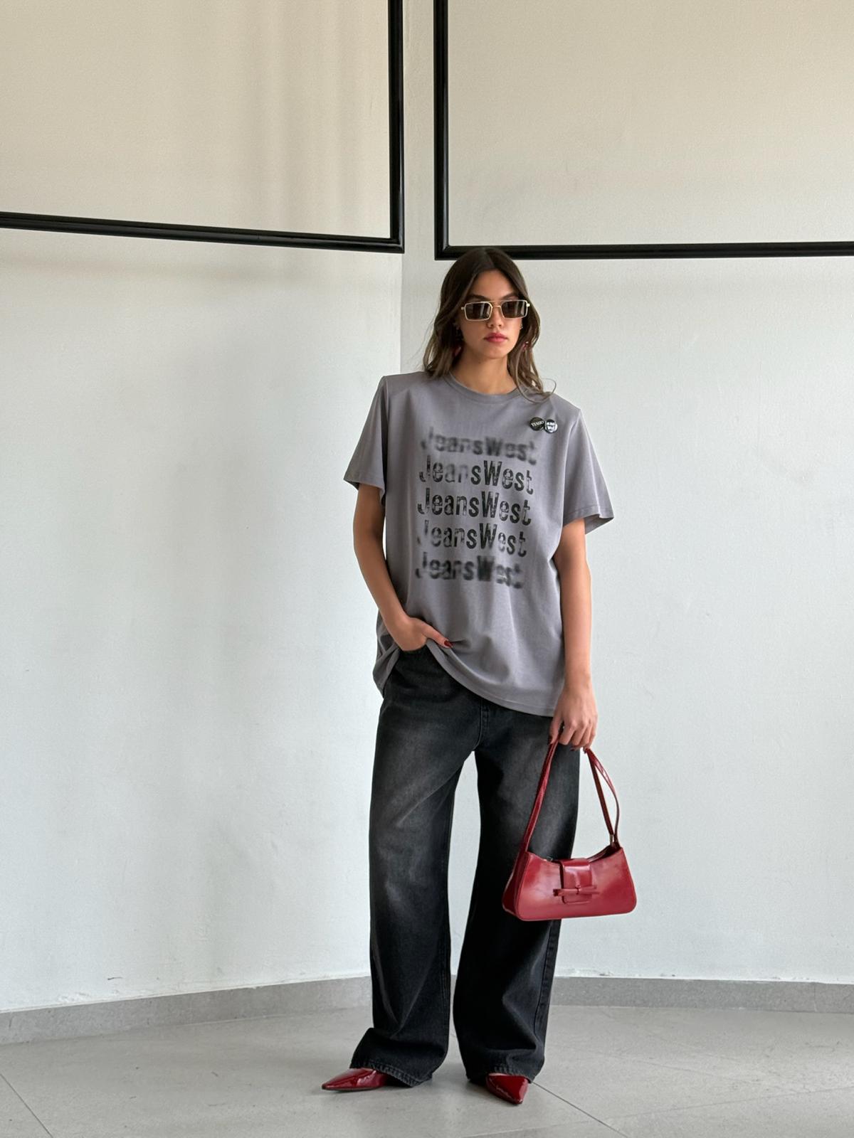 חולצת אמור אפור