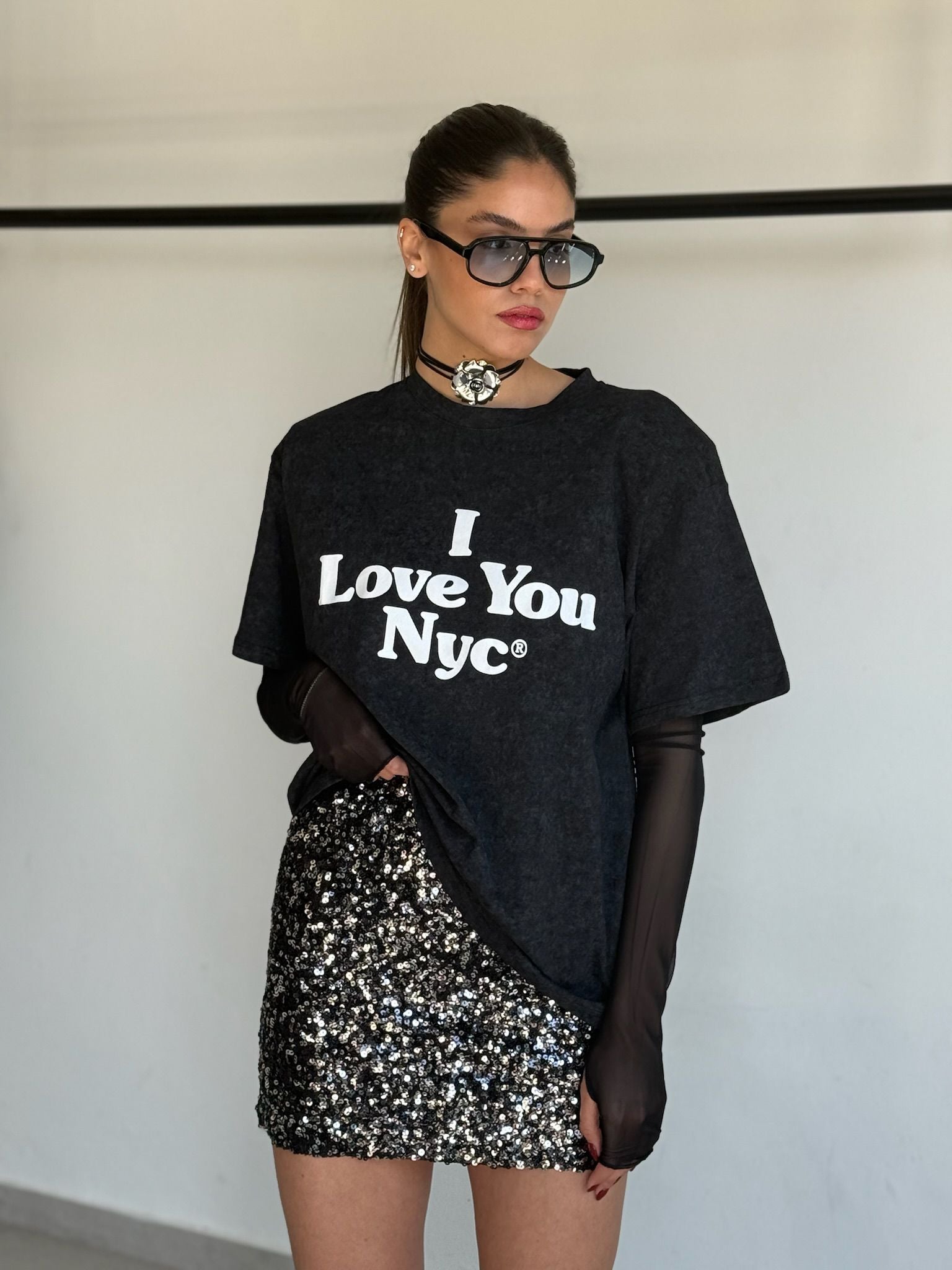 חולצת מיליה שחור