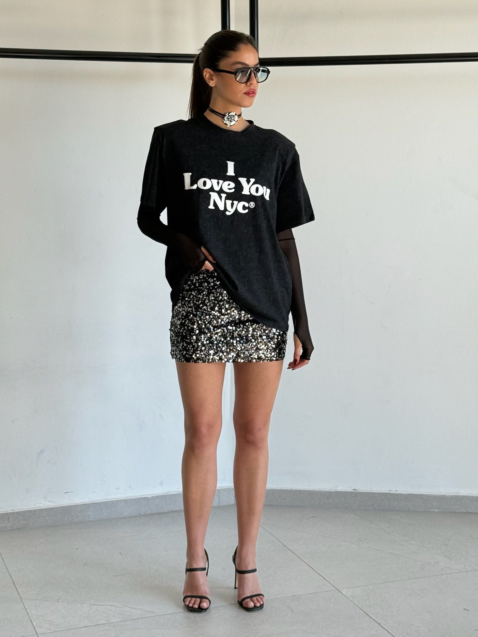 חולצת מיליה שחור