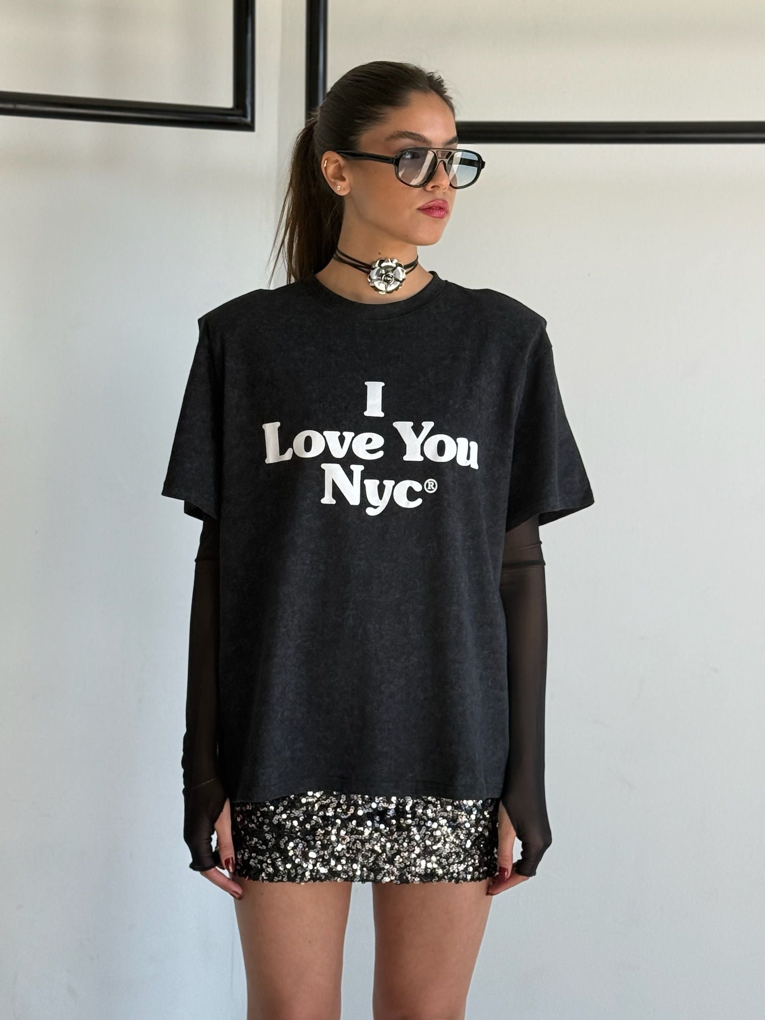 חולצת מיליה שחור