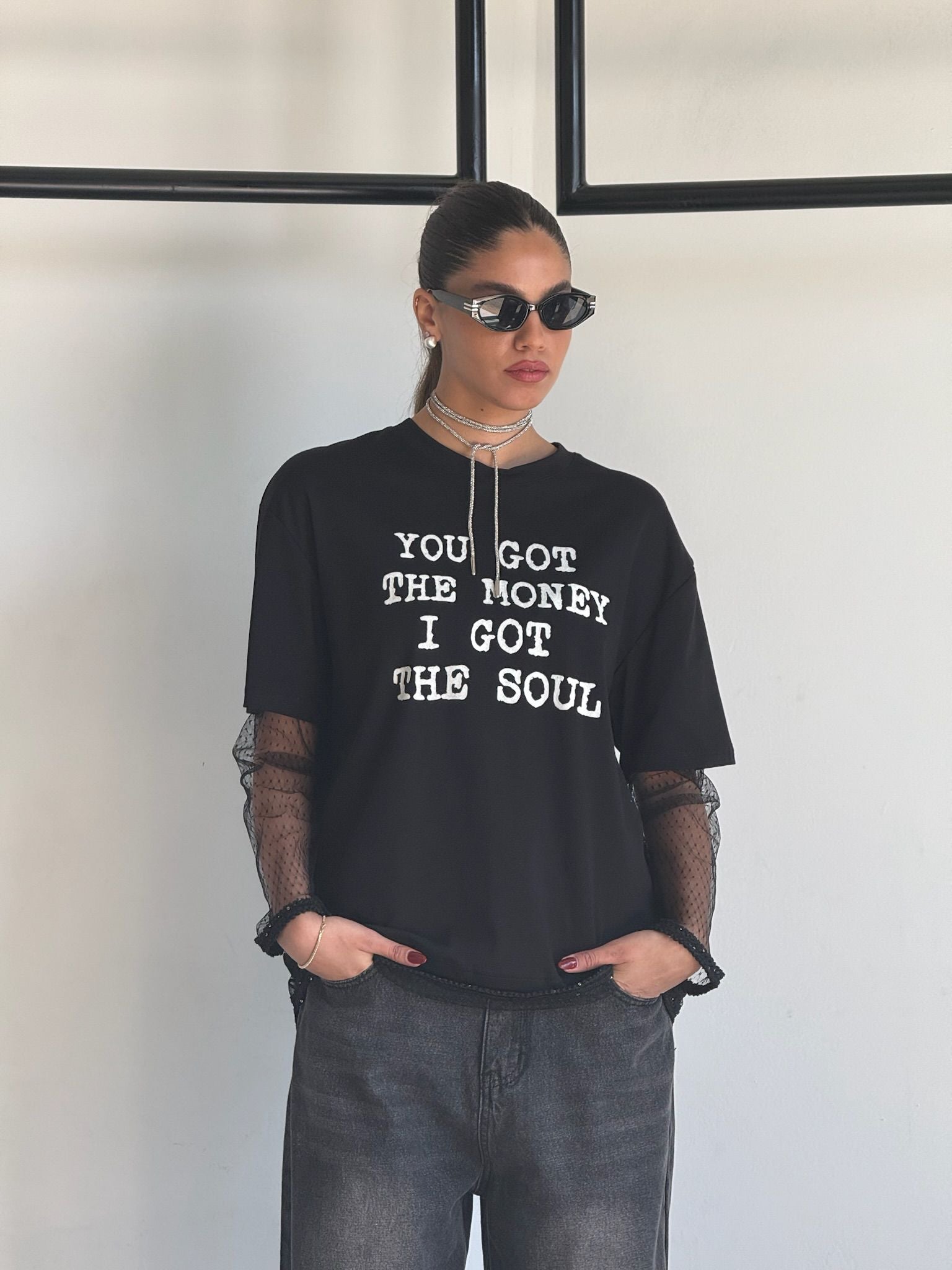 חולצת אולי שחור