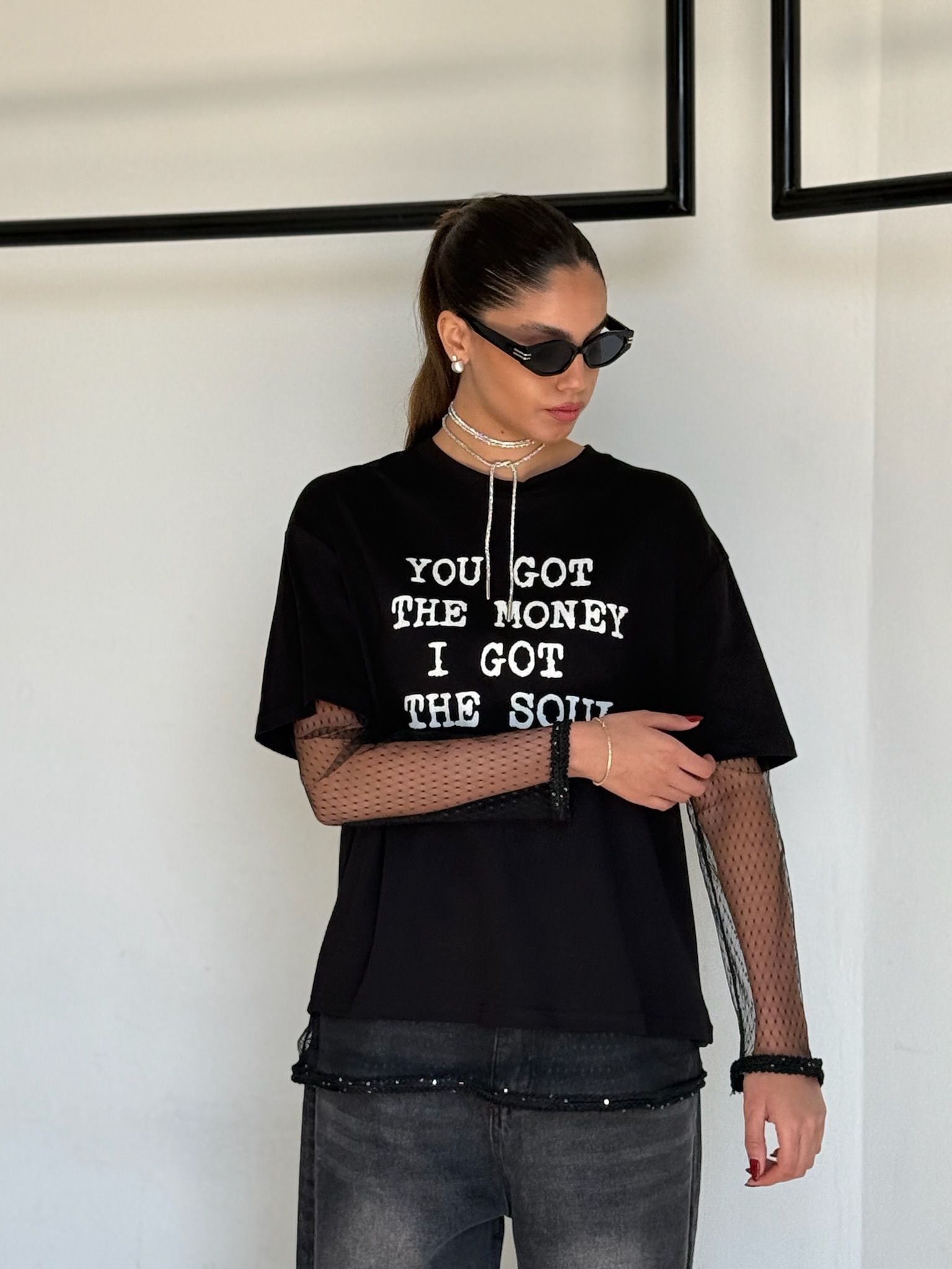 חולצת אולי שחור