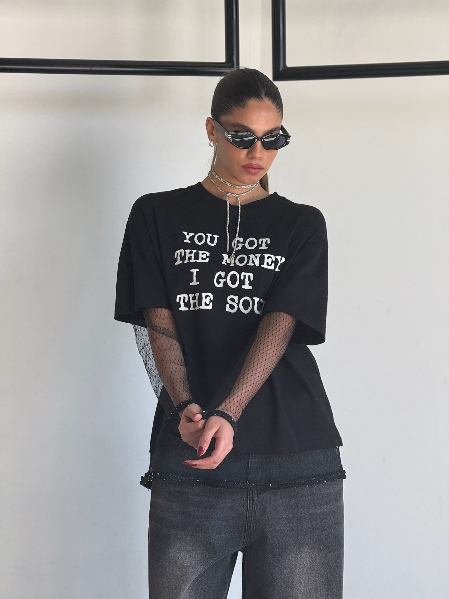 חולצת אולי שחור