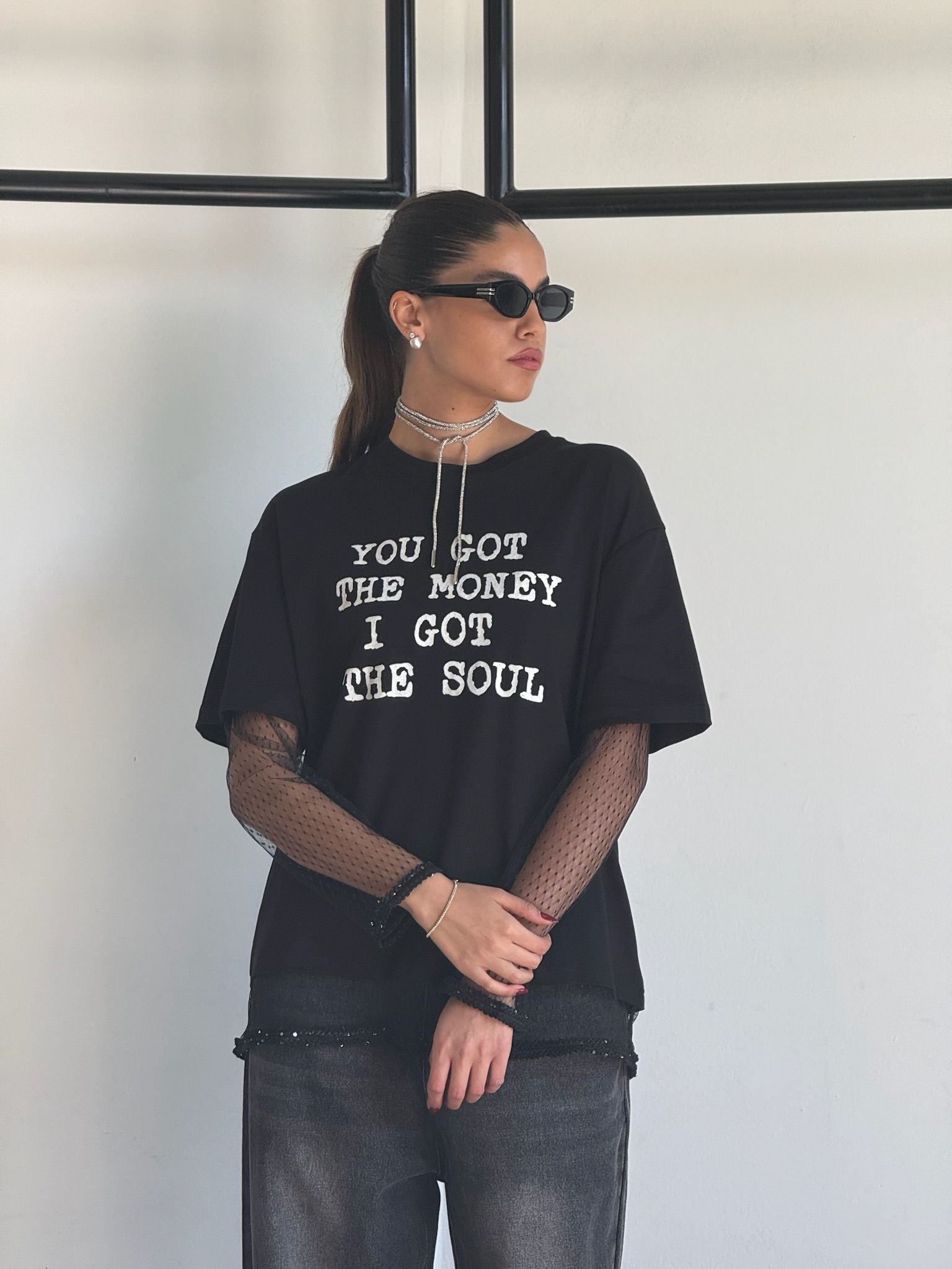 חולצת אולי שחור