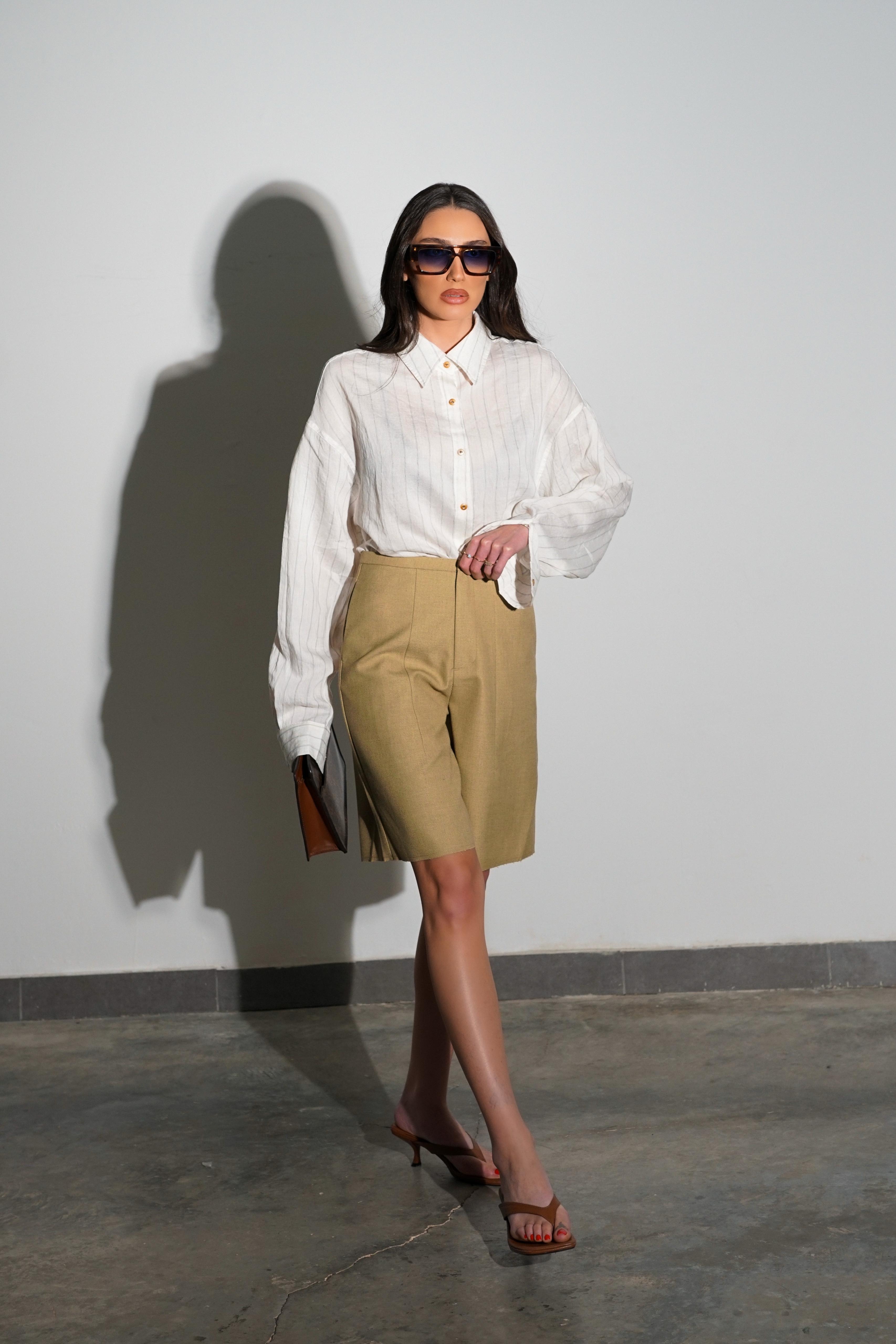 חולצת קמפארי שמנת