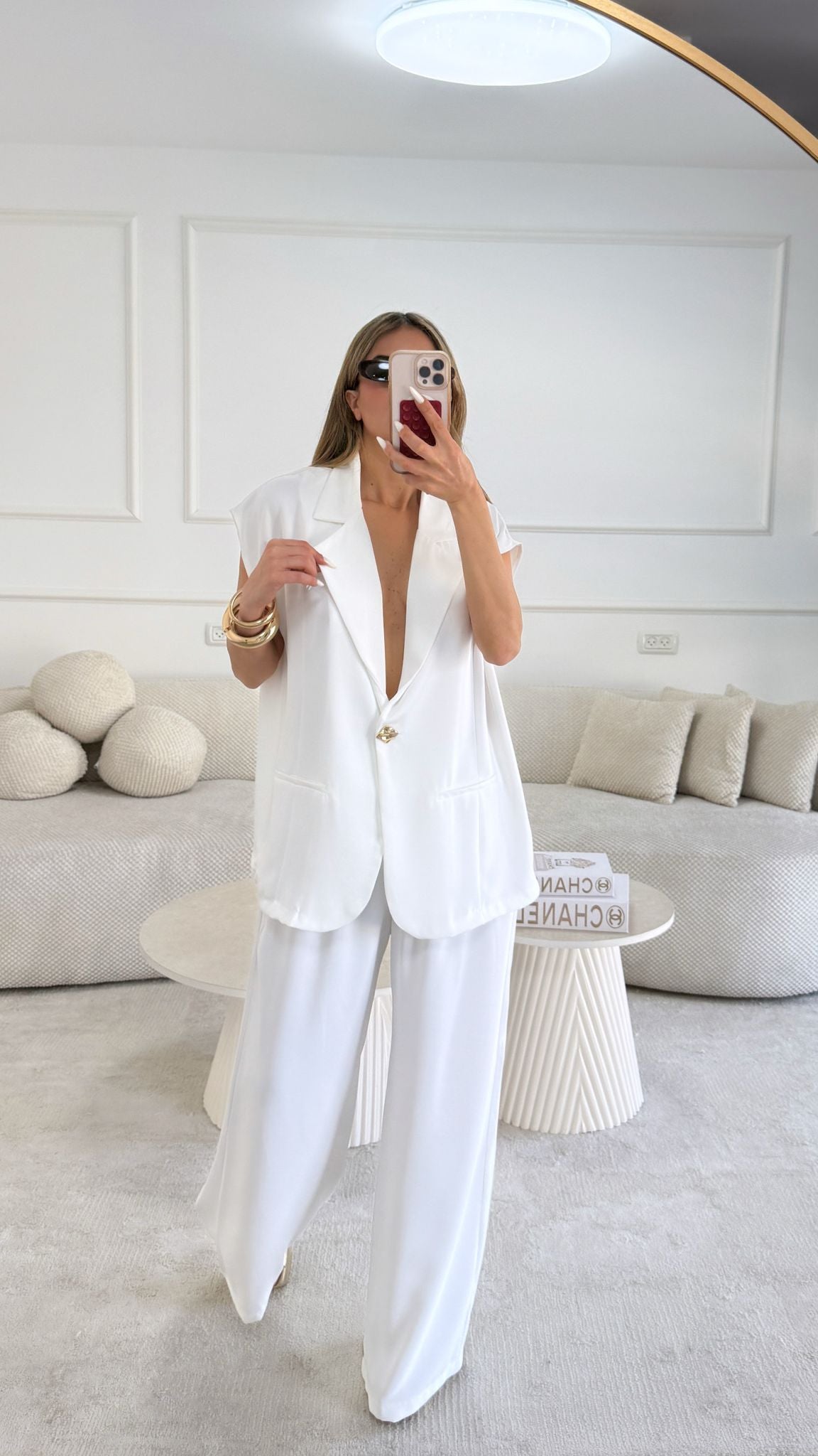 חליפת נריה לבן