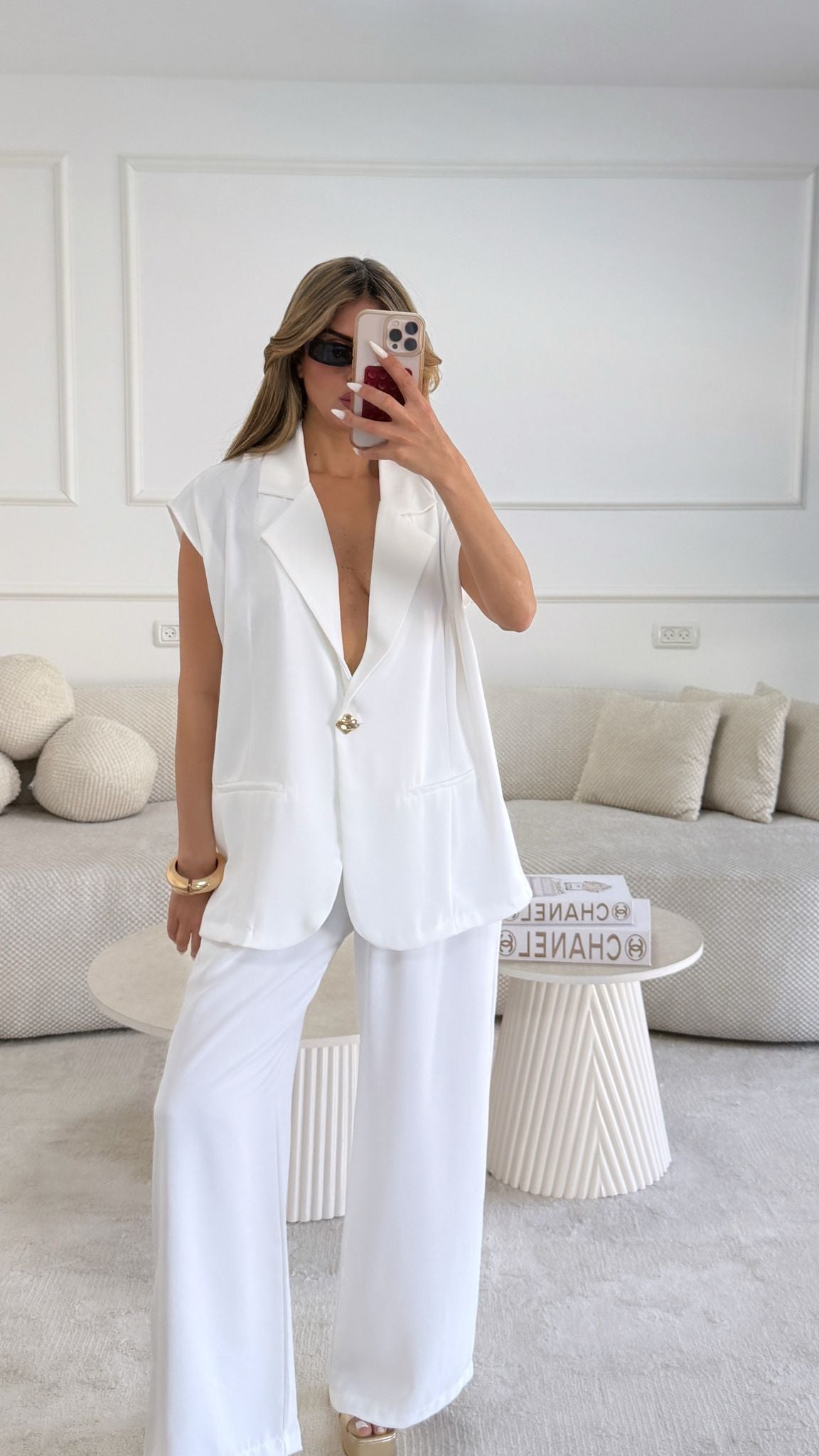 חליפת נריה לבן