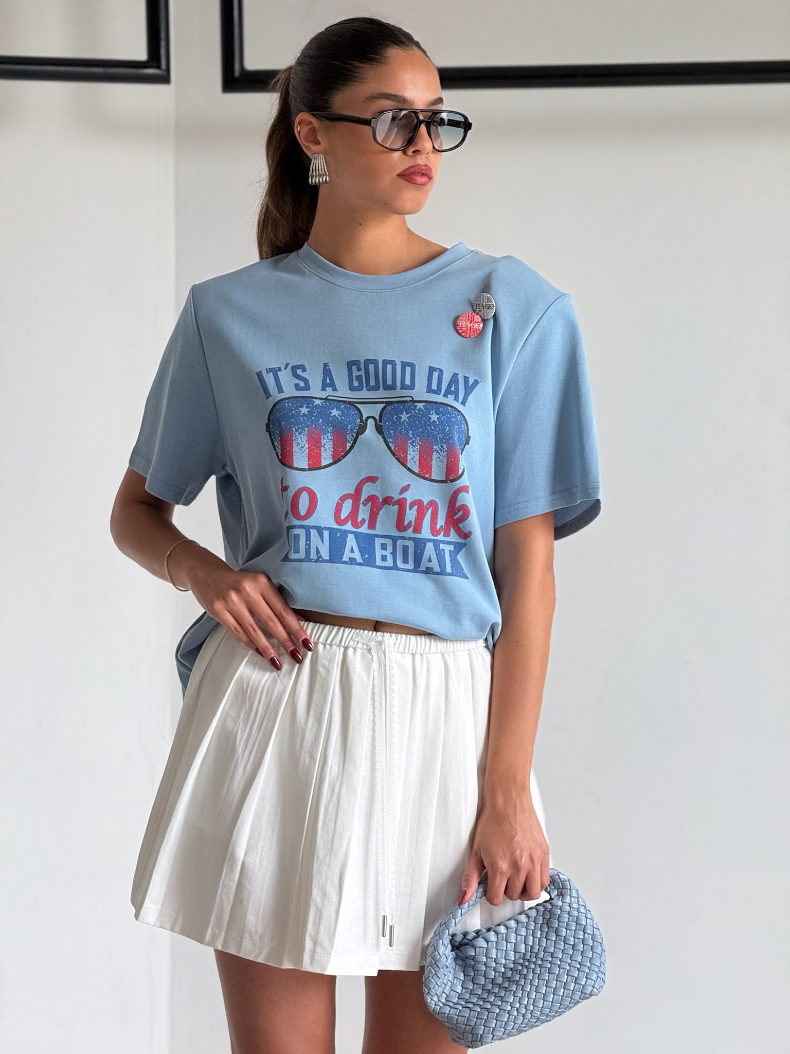 חצאית תומר לבן