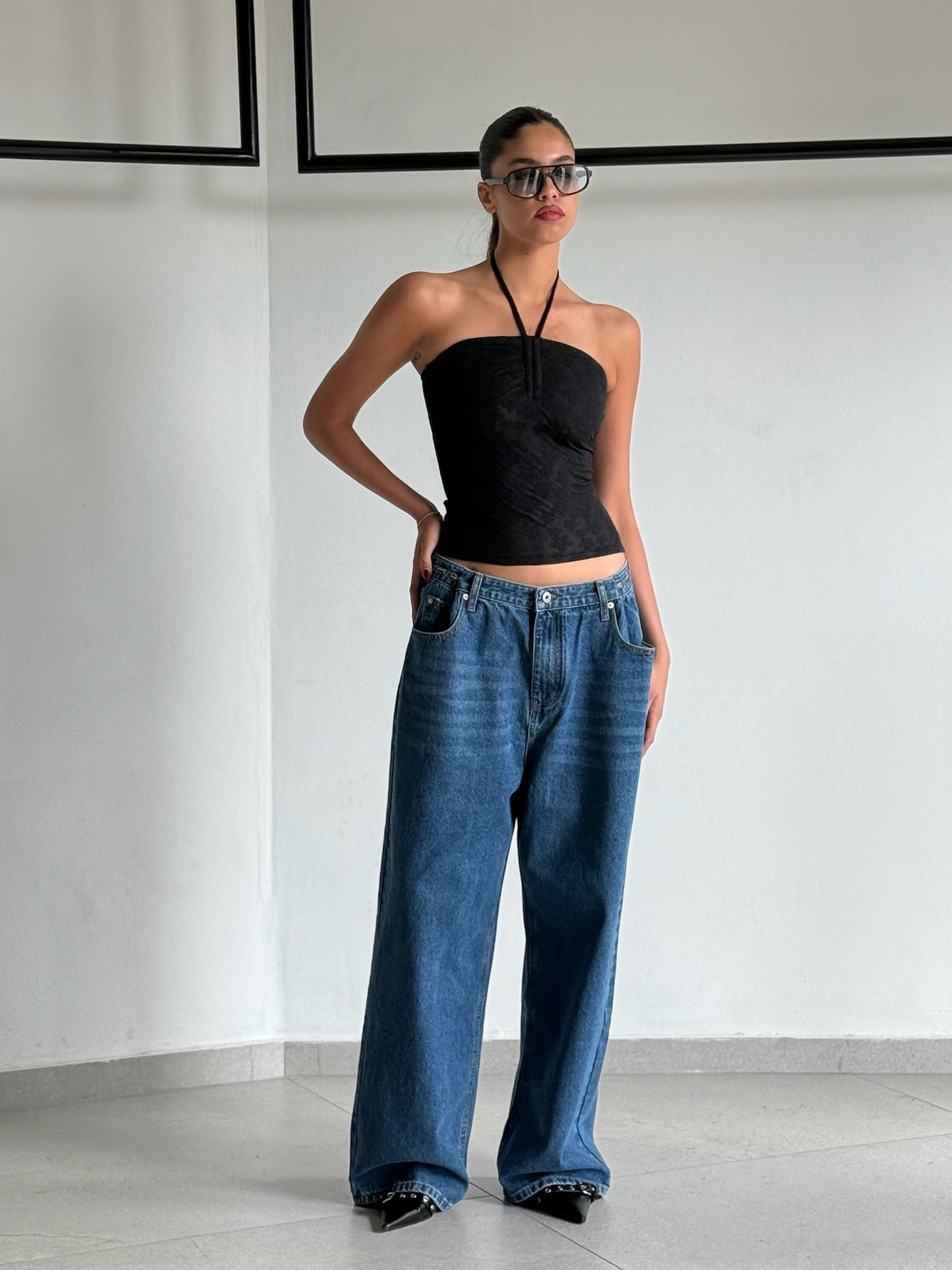 ג'ינס אורי כחול