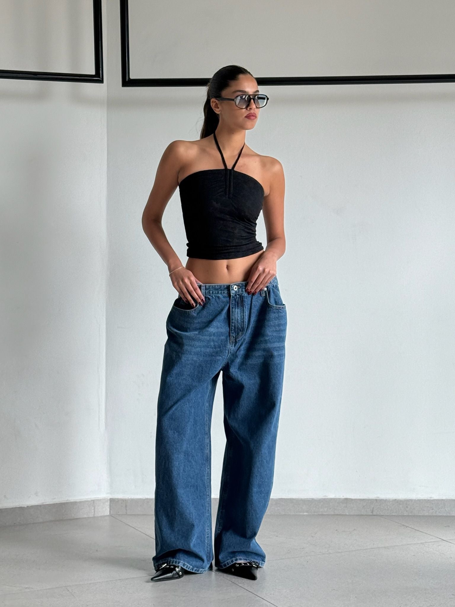 ג'ינס אורי כחול