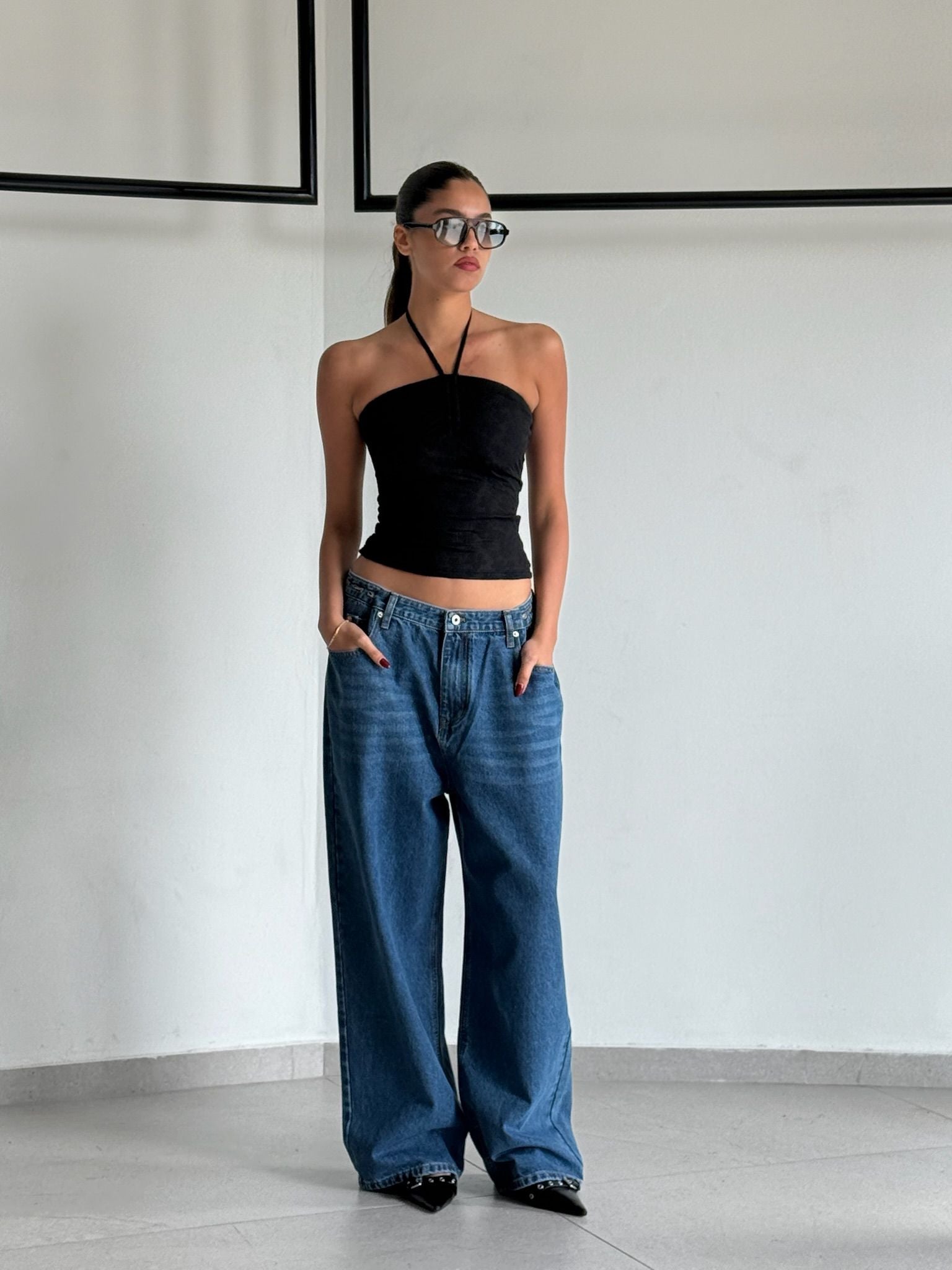 ג'ינס אורי כחול